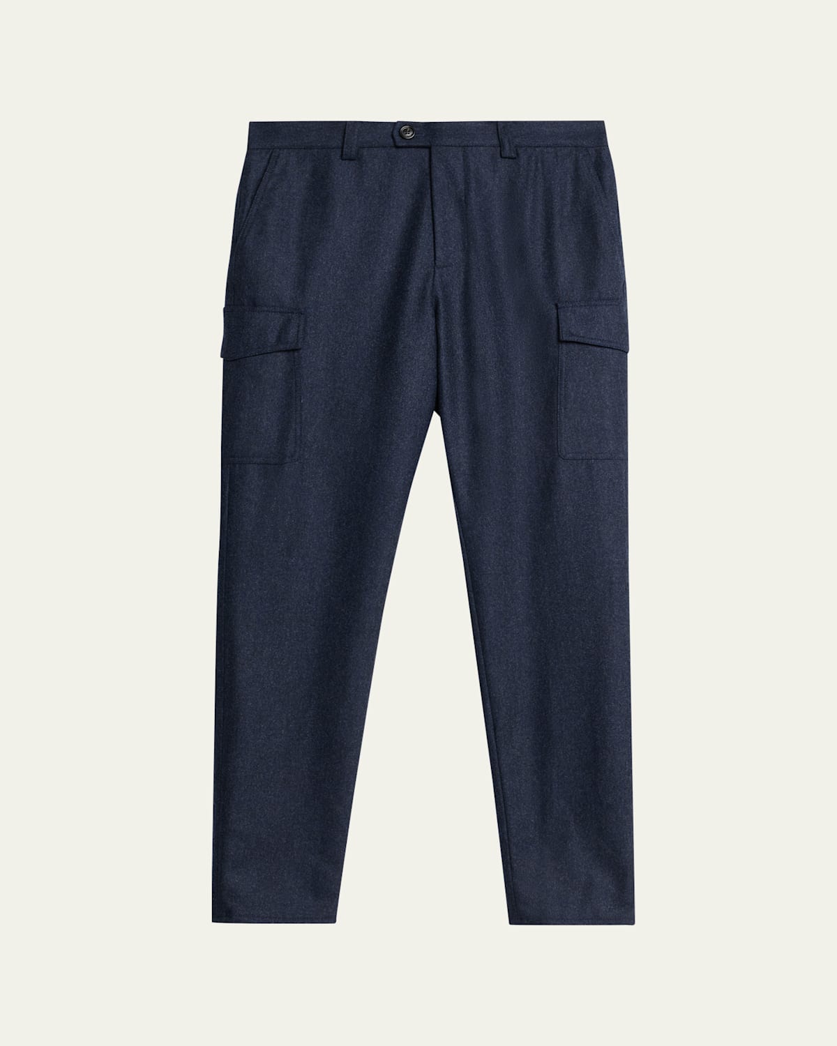 Brunello Cucinelli Men's Virgin Wool Cargo Pants In Blue