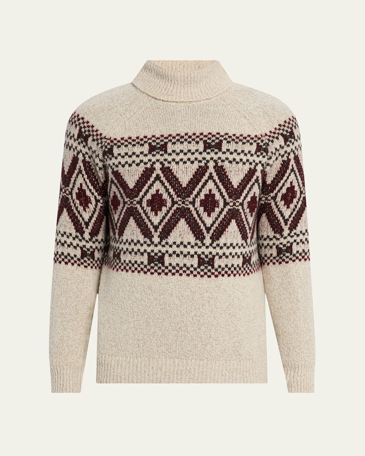 Men's Mouline Fair Isle Turtleneck Sweater