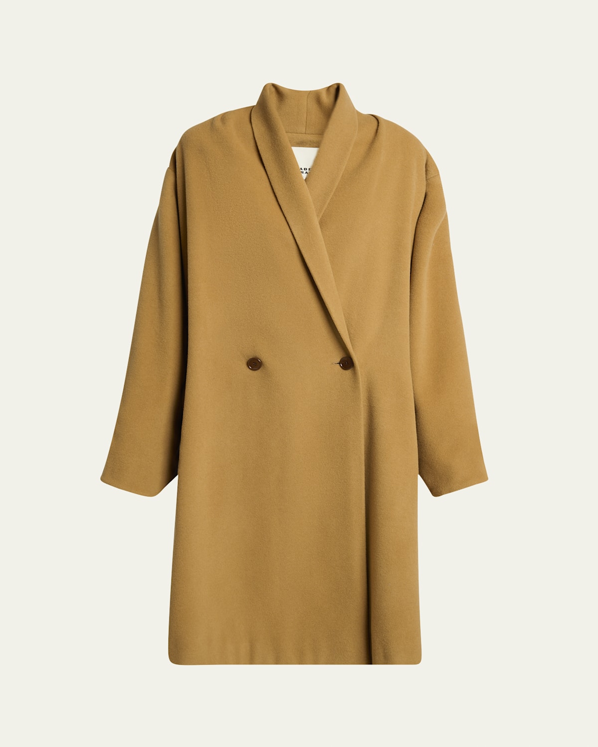 Isabel Marant Elise Double-breasted Wool Cashmere Coat In Brown