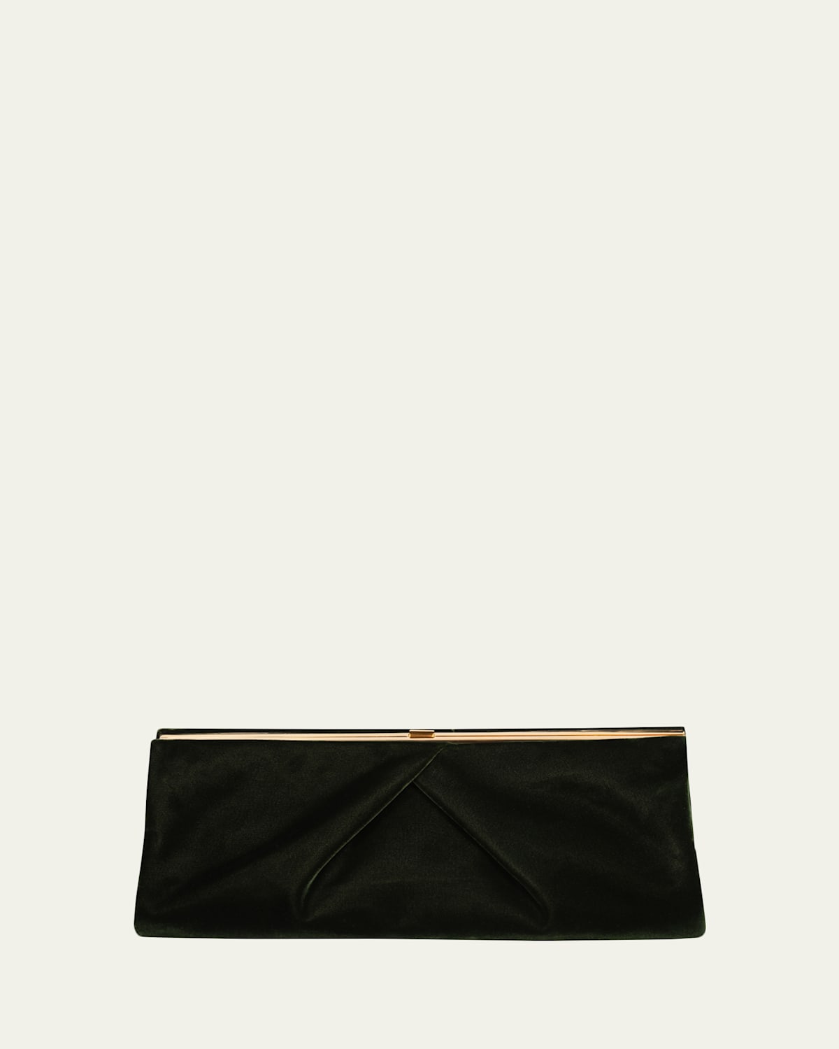 Dries Van Noten Velvety Viscose Clutch Bag In Green