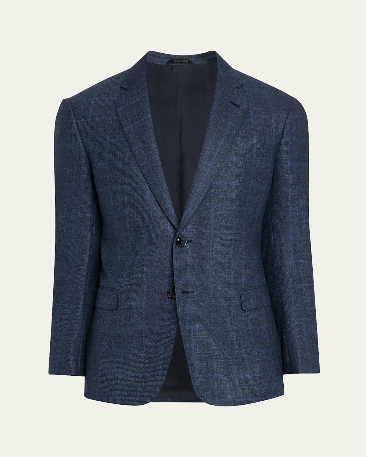 Giorgio Armani Men's Wool And Cashmere Soft Check Sport Coat In Blue