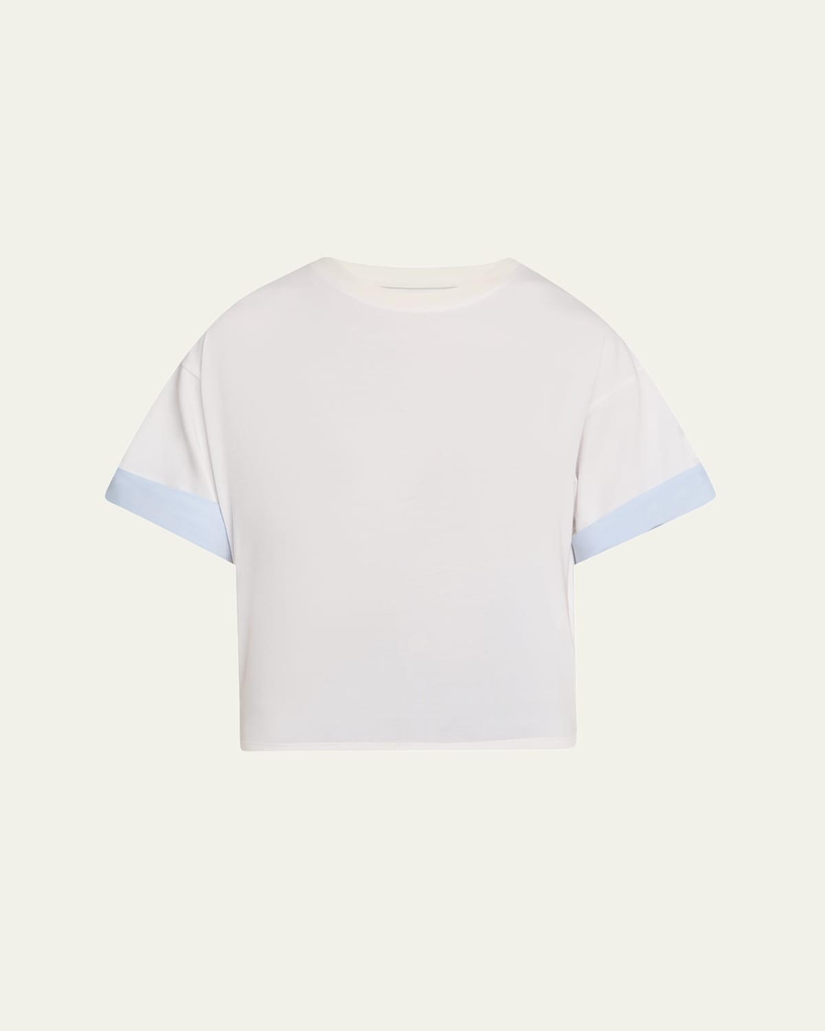 Simkhai Sutton Short-sleeve Combo Top In White