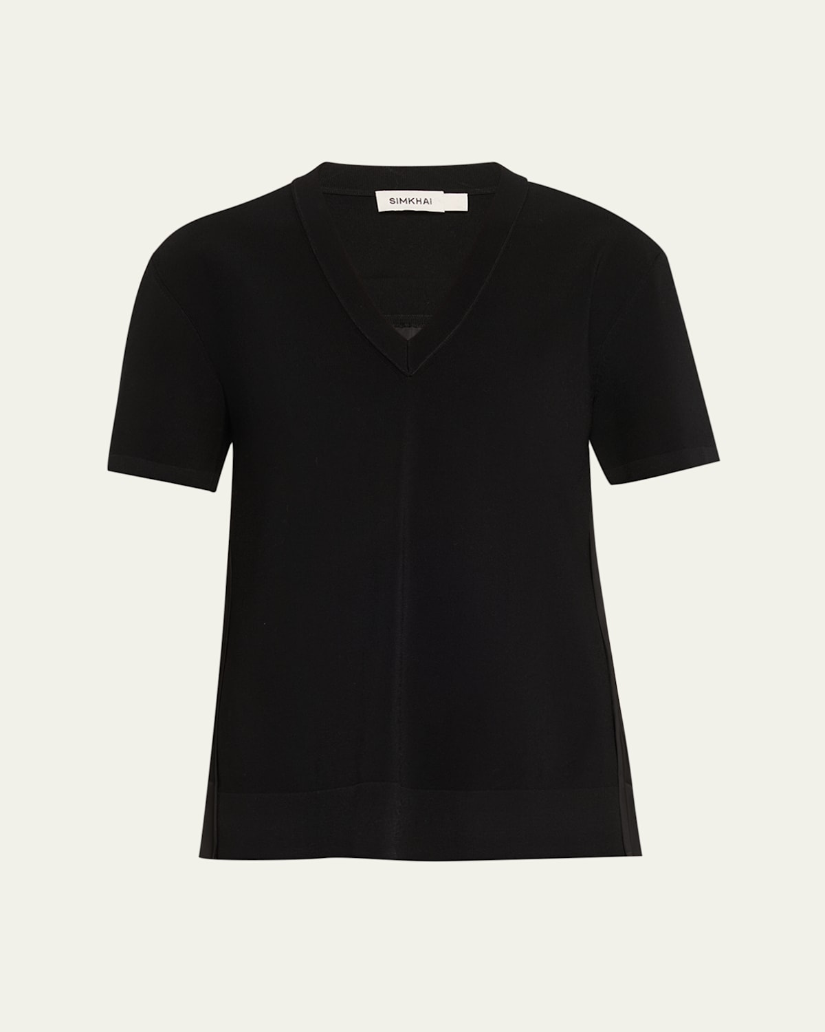 Simkhai Guthrie V-neck Pleated Tunic Top In Multi