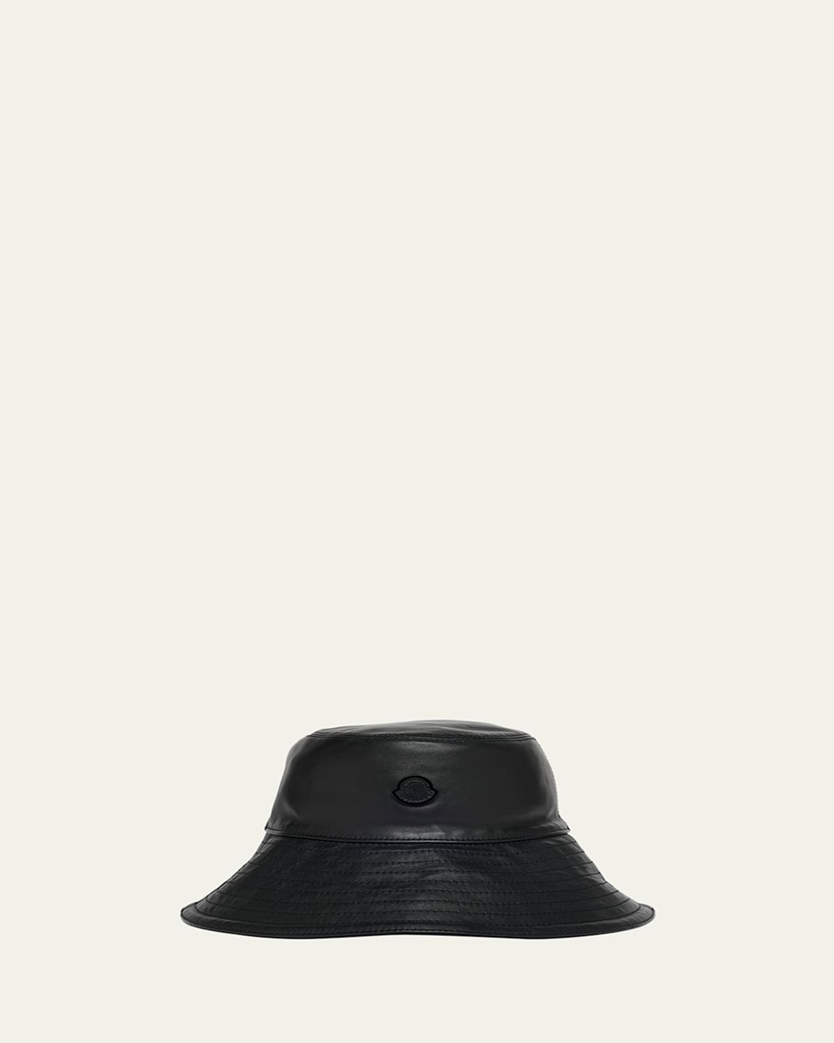 Moncler Genius X Ee72 By Edward Enninful Leather Bucket Hat In Black