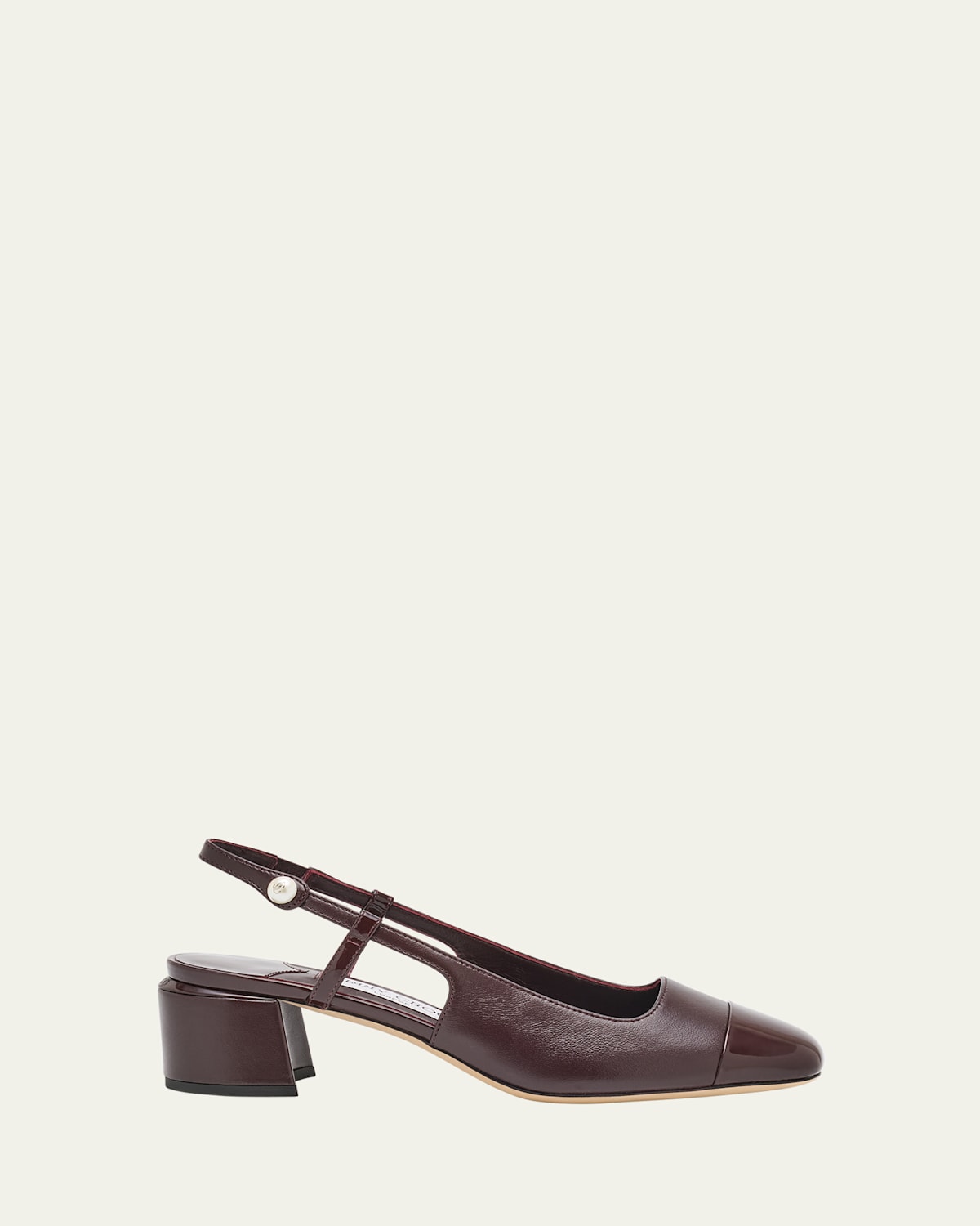 Jimmy Choo Elisa Leather Slingback Pumps In Burgundy