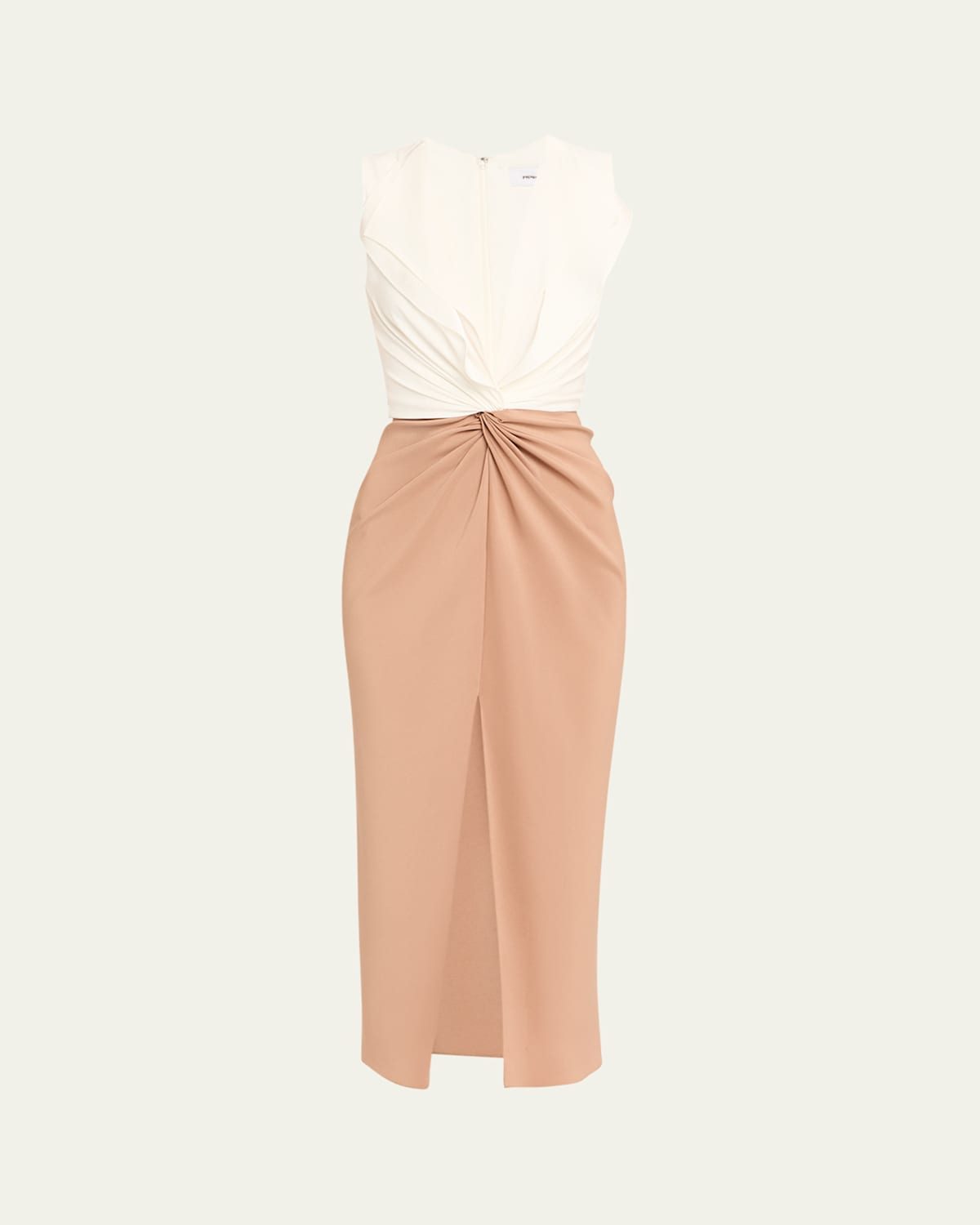 Lili Bi-Color Twist Midi Dress