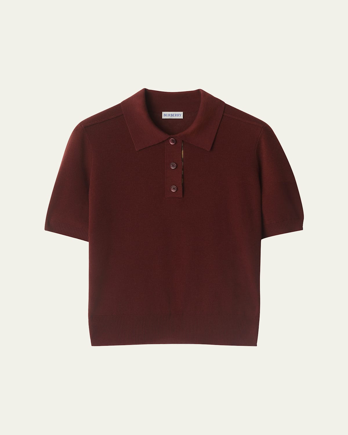 Burberry Short-sleeve Knit Polo Shirt