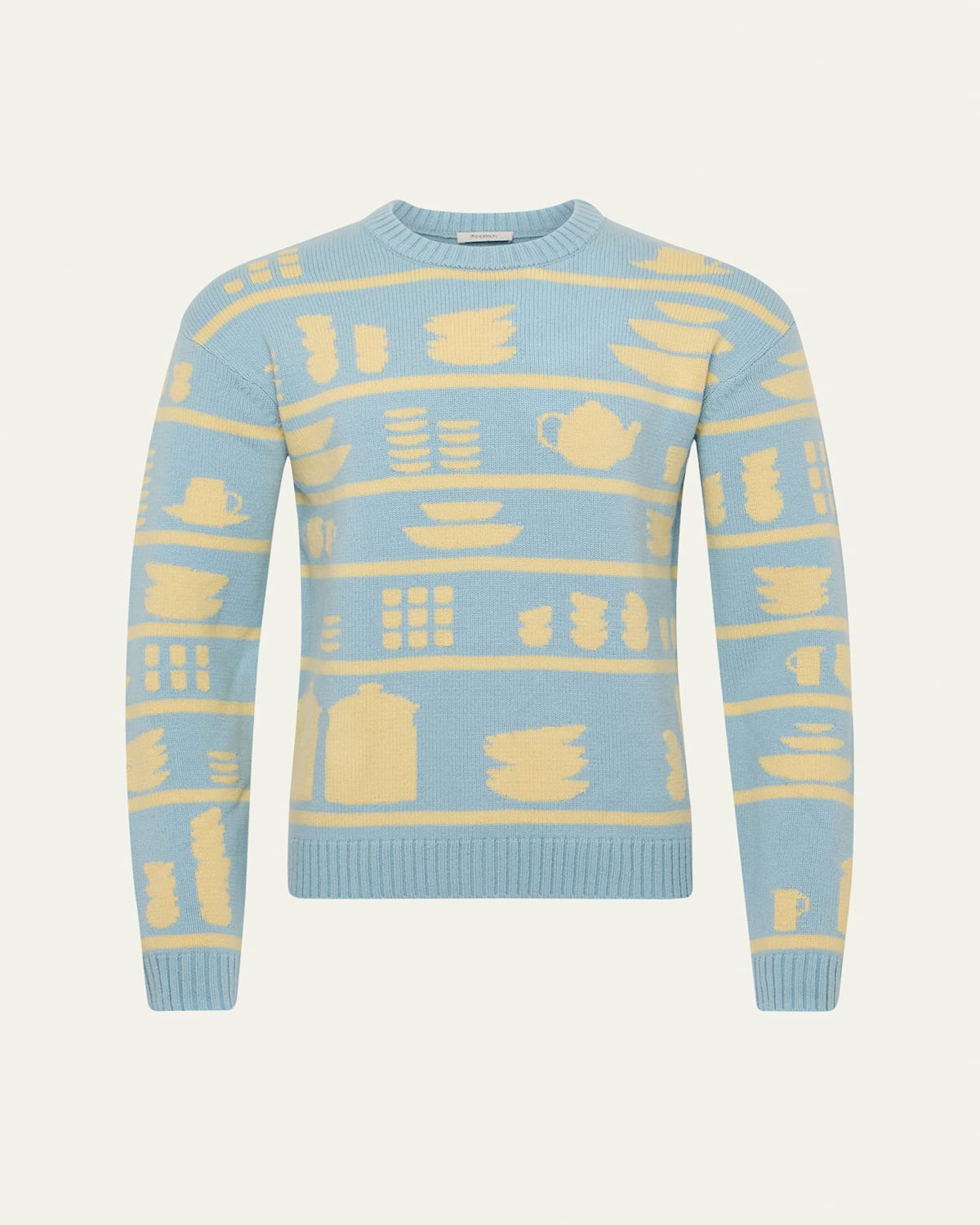 JW Anderson Crockery Jacquard Wool Sweater