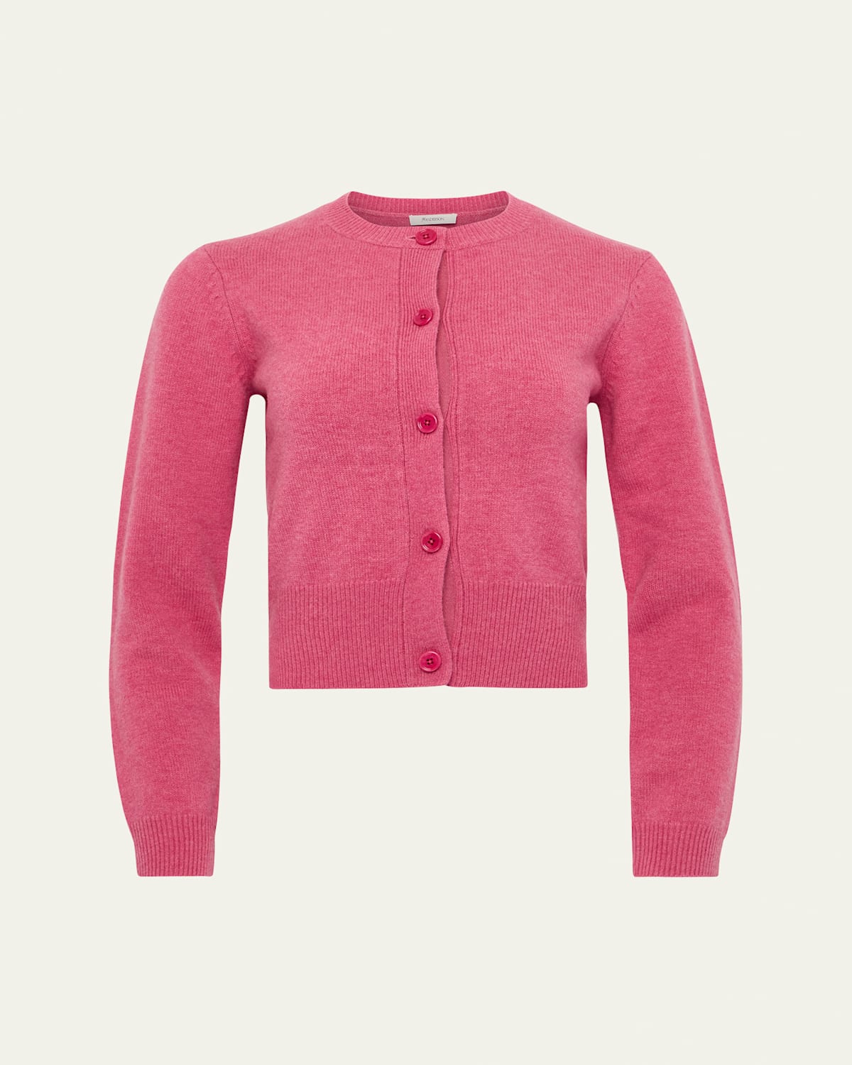 Jw Anderson Ribbed Merino Wool Cardigan In Pink