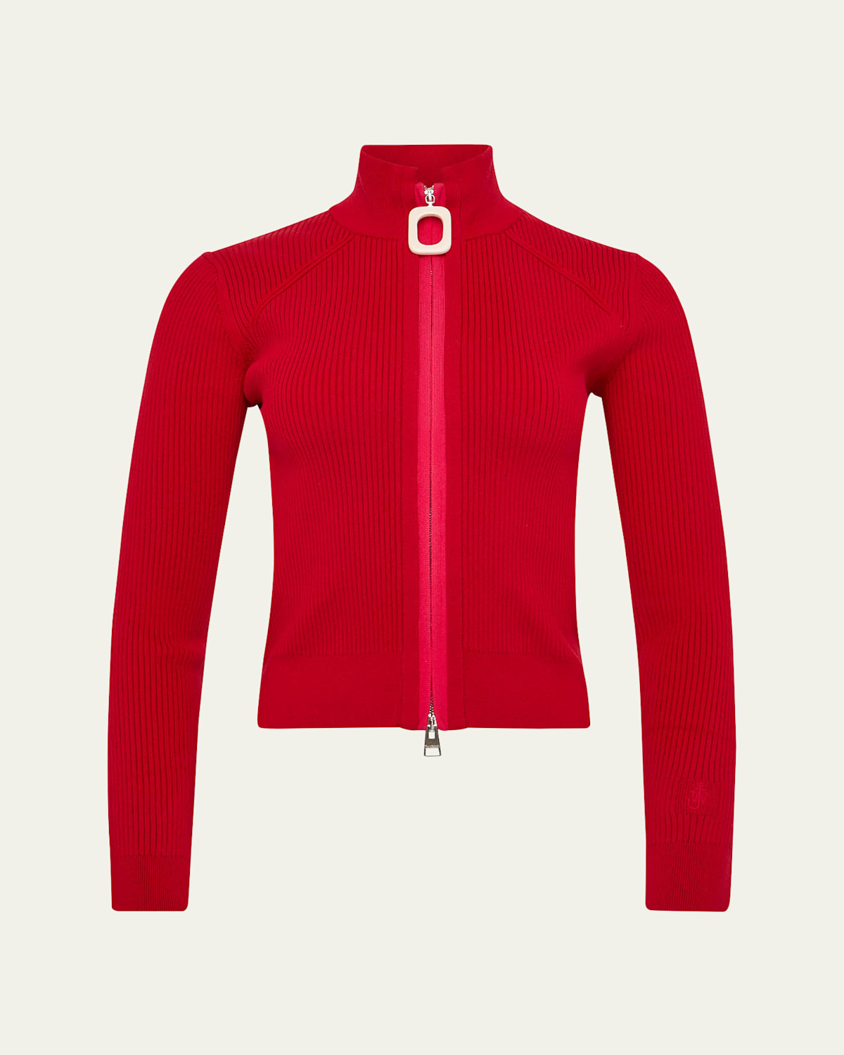 Jw Anderson J. W. Anderson Crimson Red Cotton Blend Turtleneck Sweater In Red