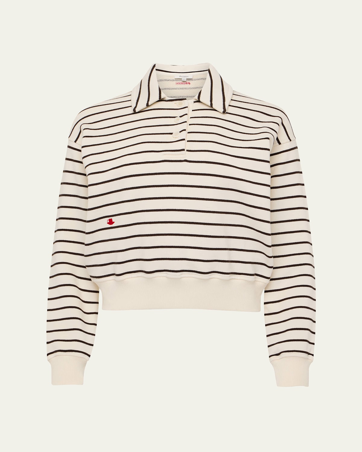 Stripe Polo Sweatshirt