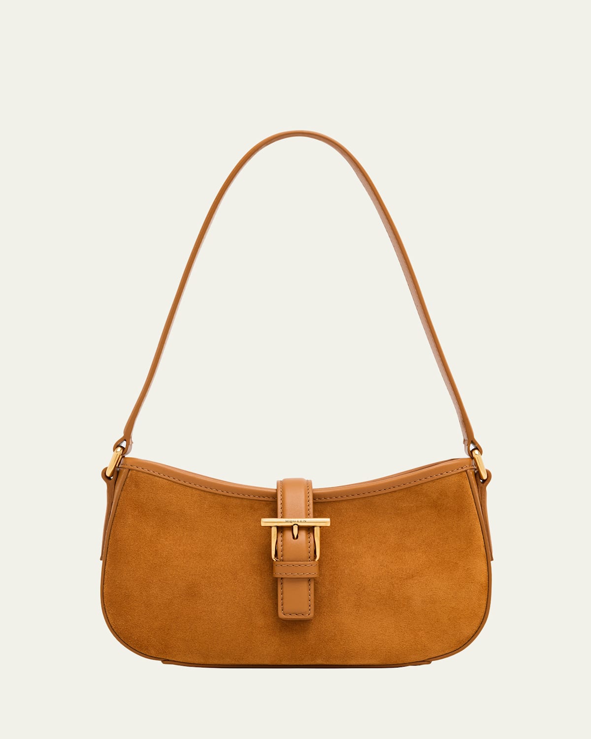 Alexander Mcqueen T-bar Mini Suede Shoulder Bag