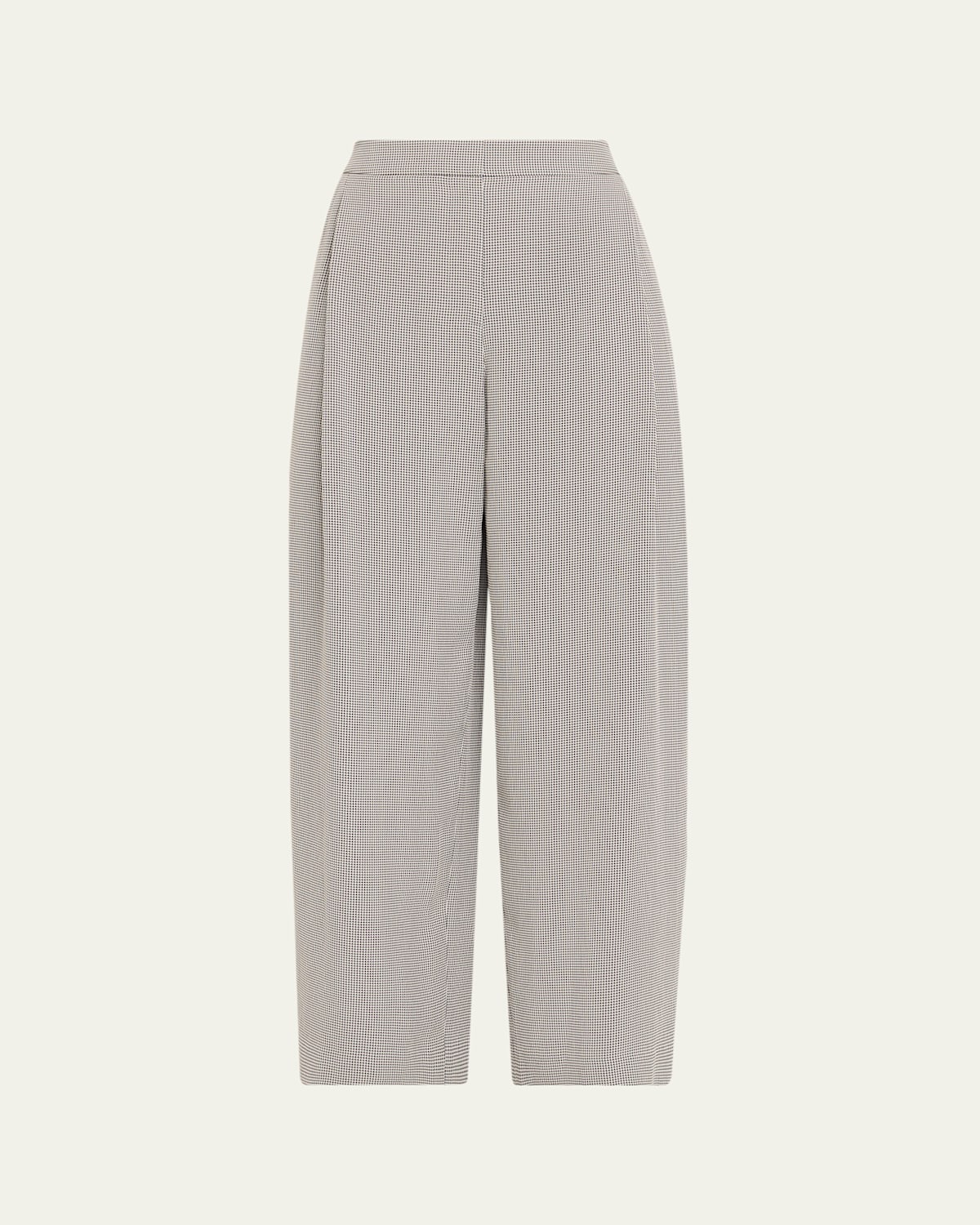 Lafayette 148 Cooper Houndstooth Jacquard Barrel Pants In Gray