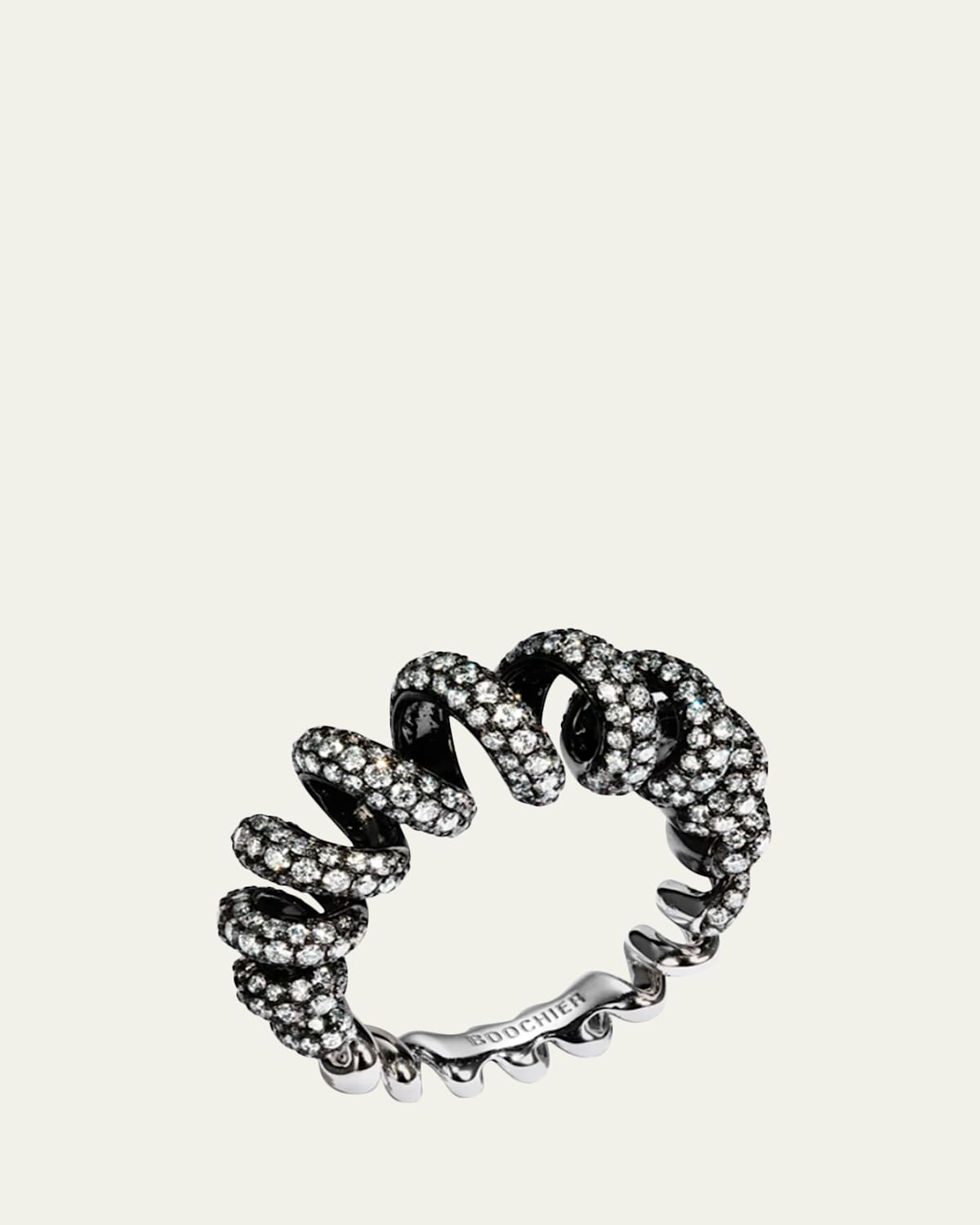 Boochier Jumbo Black Plated Diamond Slinkee Ring | Thumbnail 4 Boochier Jumbo Black Plated Diamond Slinkee Ring | Thumbnail 4