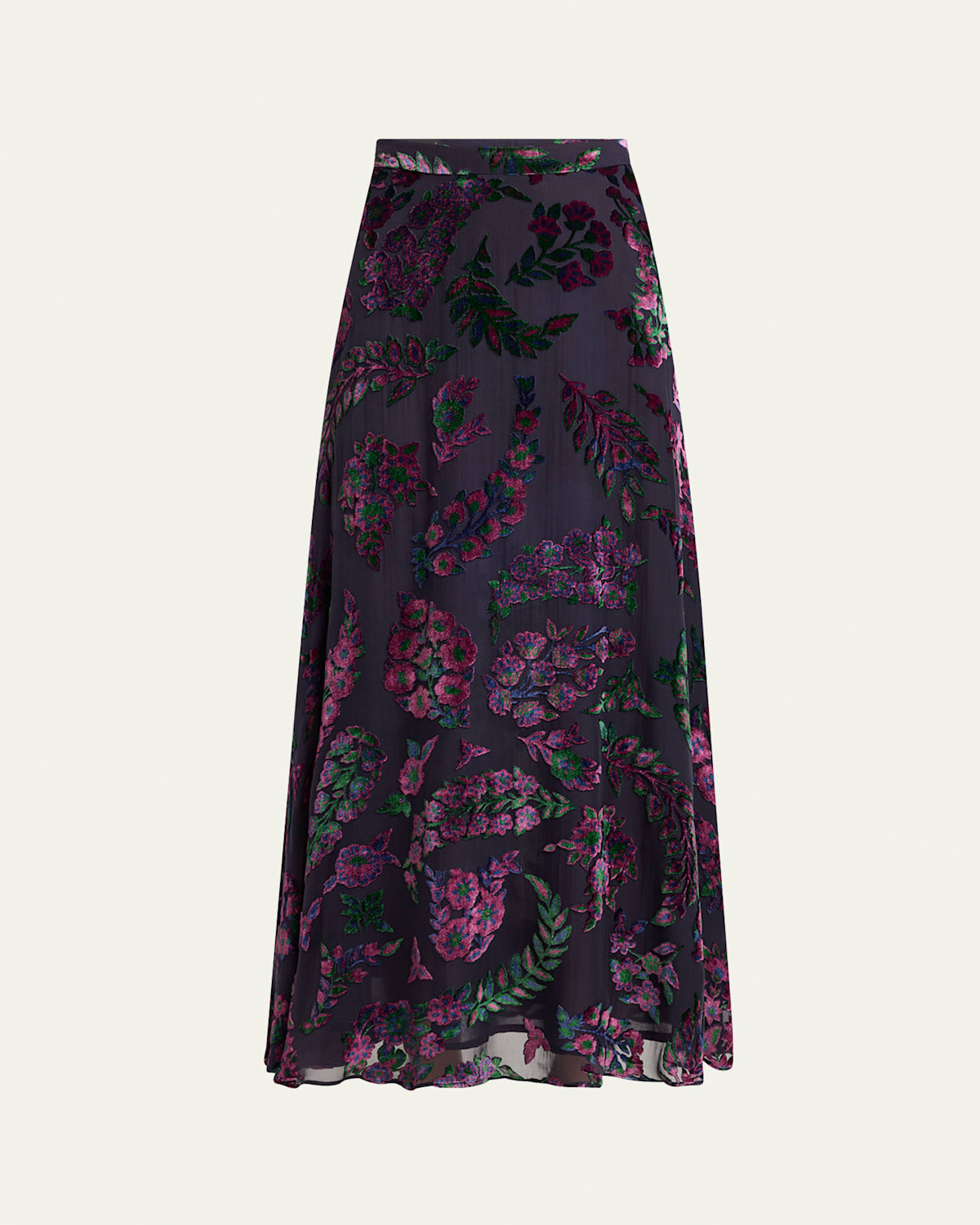 Etro A-line Burnout Skirt In Multi