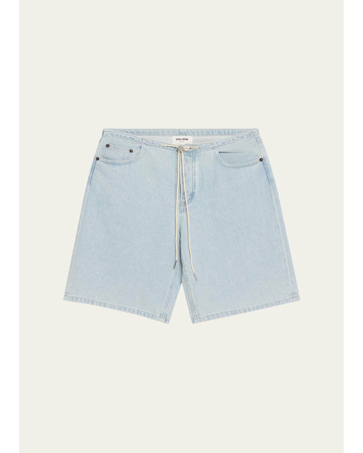 Cool Drawstring Denim Shorts