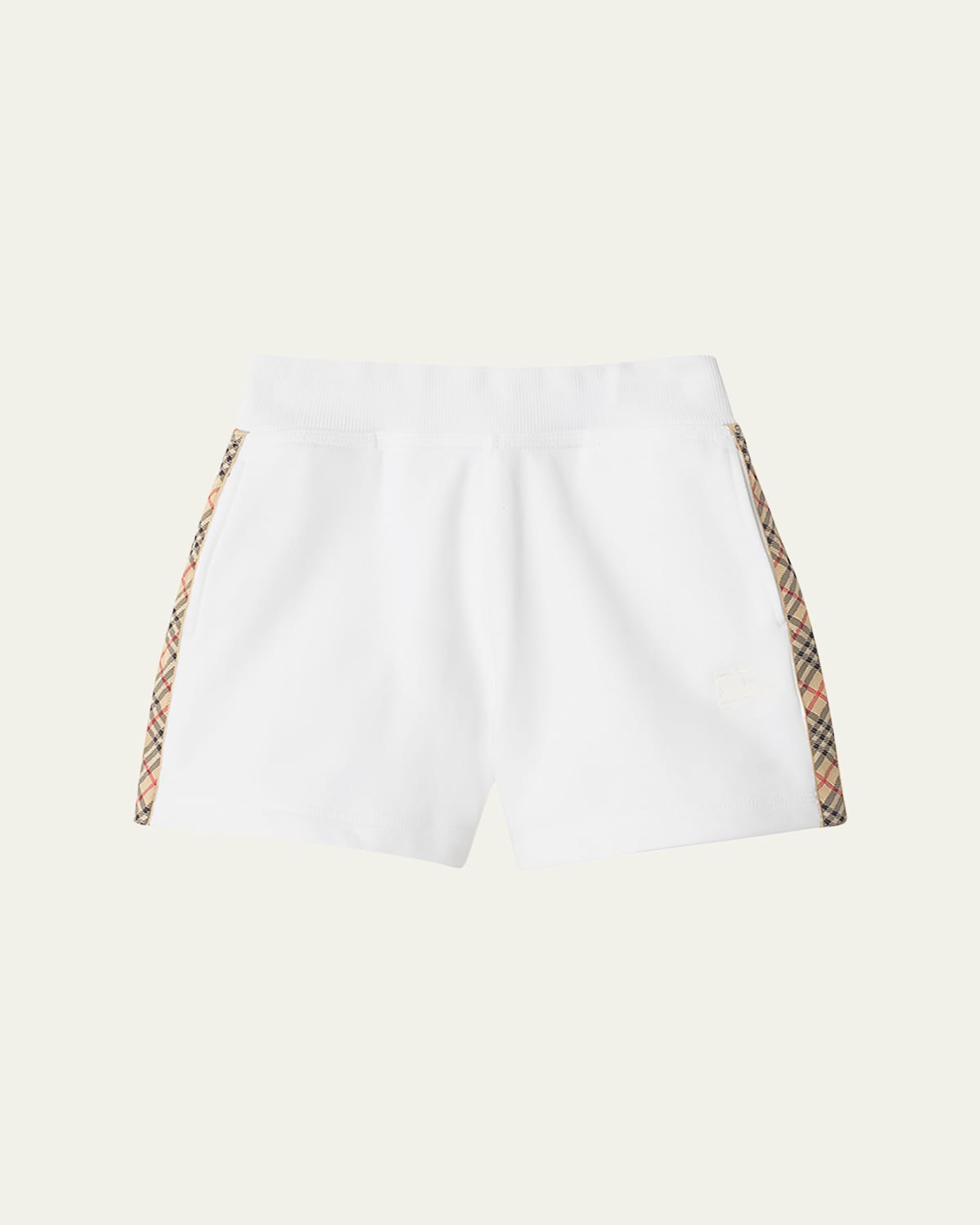 Girl's Caterina Check Tape Cotton Shorts, Size 3-14