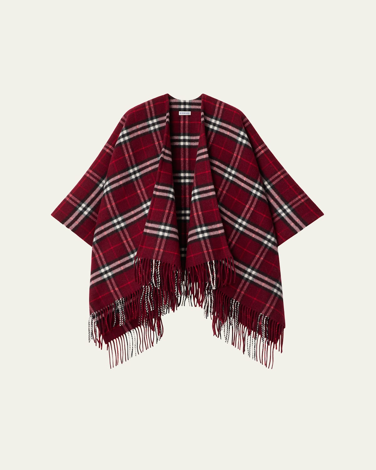Burberry Charlotte Check Wool Cashmere Cape
