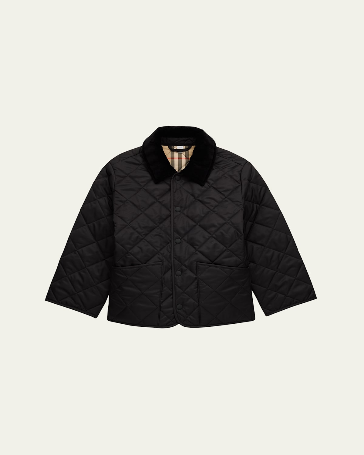 Burberry Kids Quilted Jacket In Black