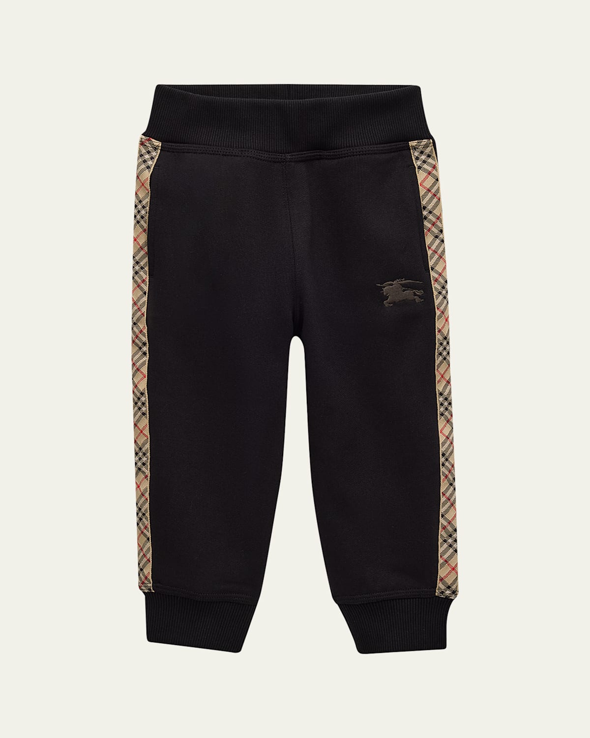 Burberry Kid Boy Jersy Trsrs In Black