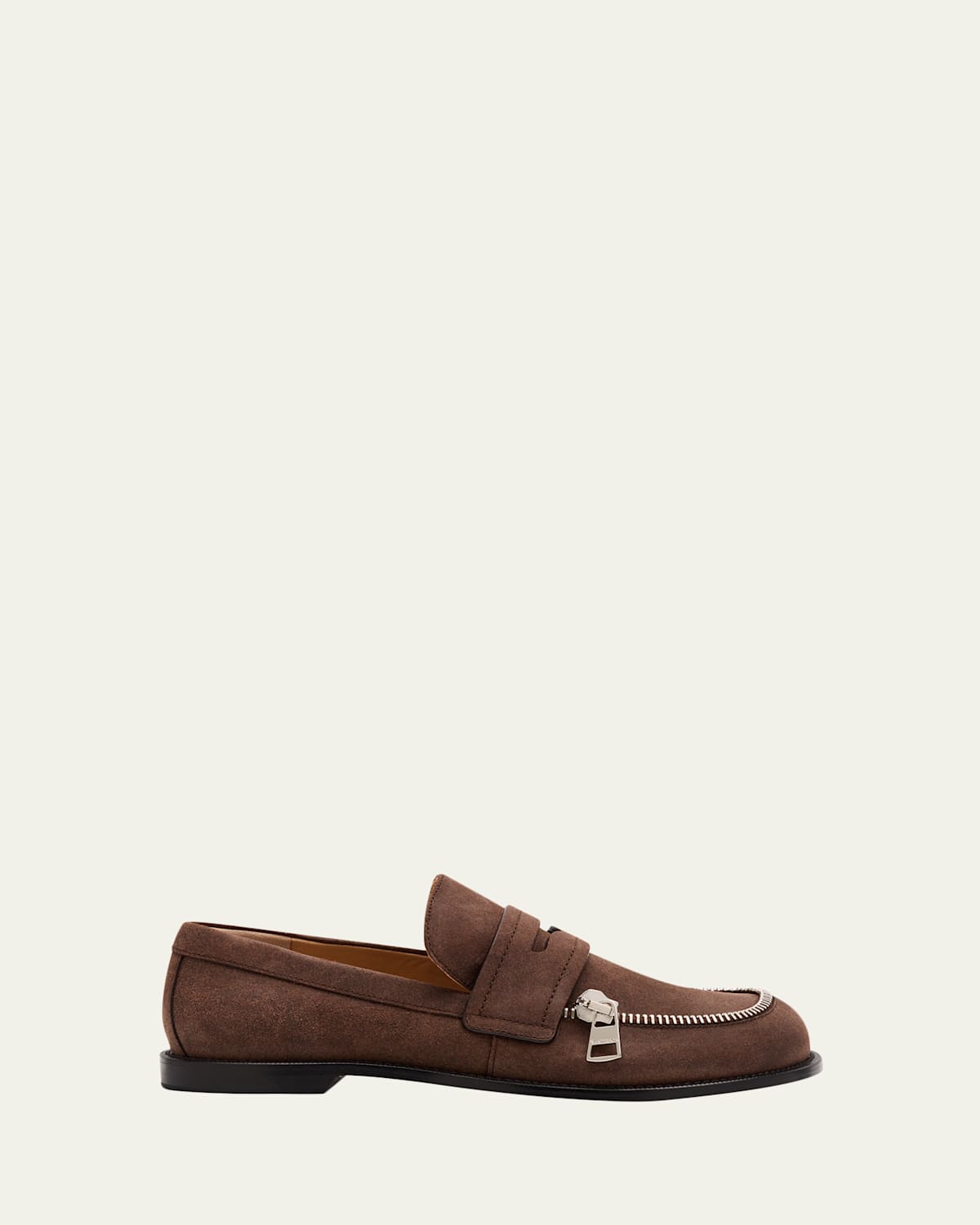 Suede Biker Penny Loafers