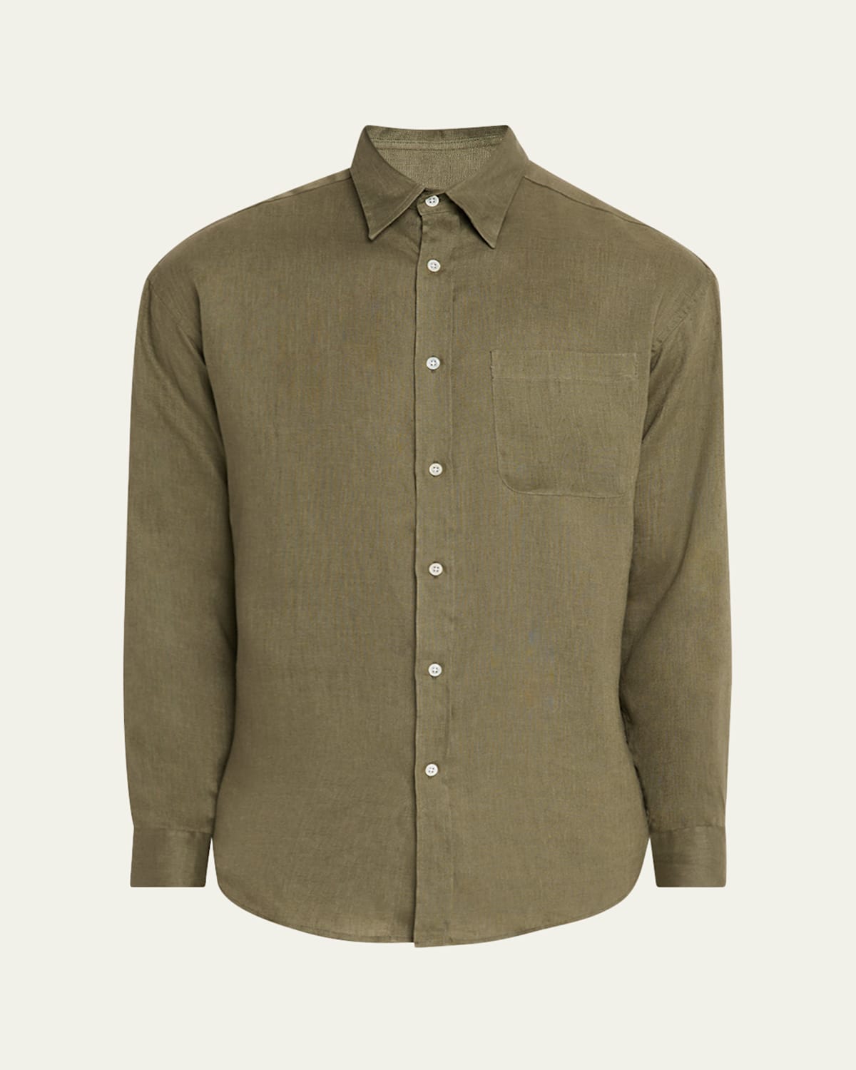 Men's Long-Sleeve Linen Shirt