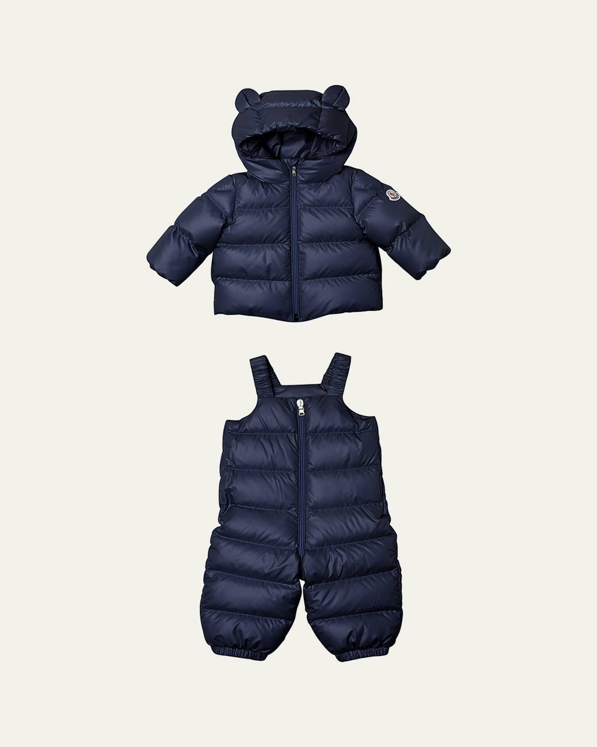 Moncler Kid's Deidre Hooded Jacket & Snowsuit In Blue