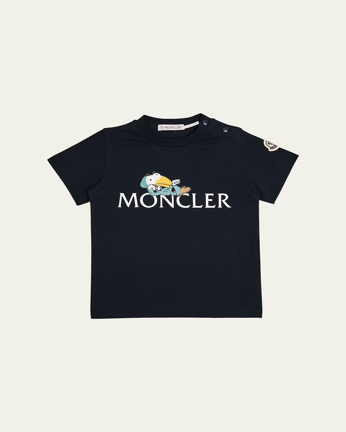 Moncler Kids' Boy's Monduck Logo Short-sleeve T-shirt In Blue