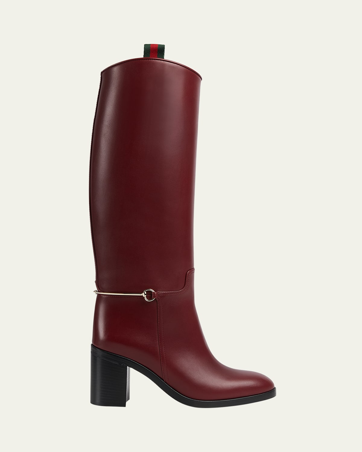 Gucci Marot Leather Charlotte Knee-High Boots