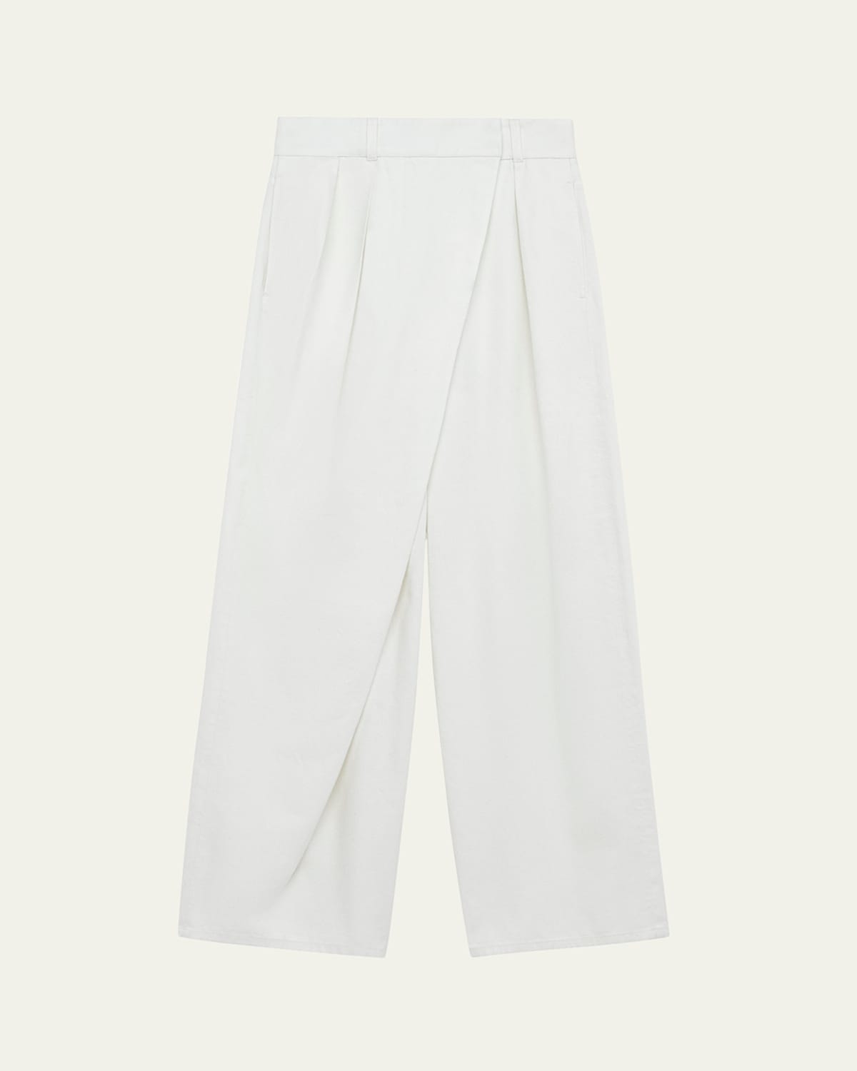 Loewe Pleated Wrap Wide-Leg Jeans