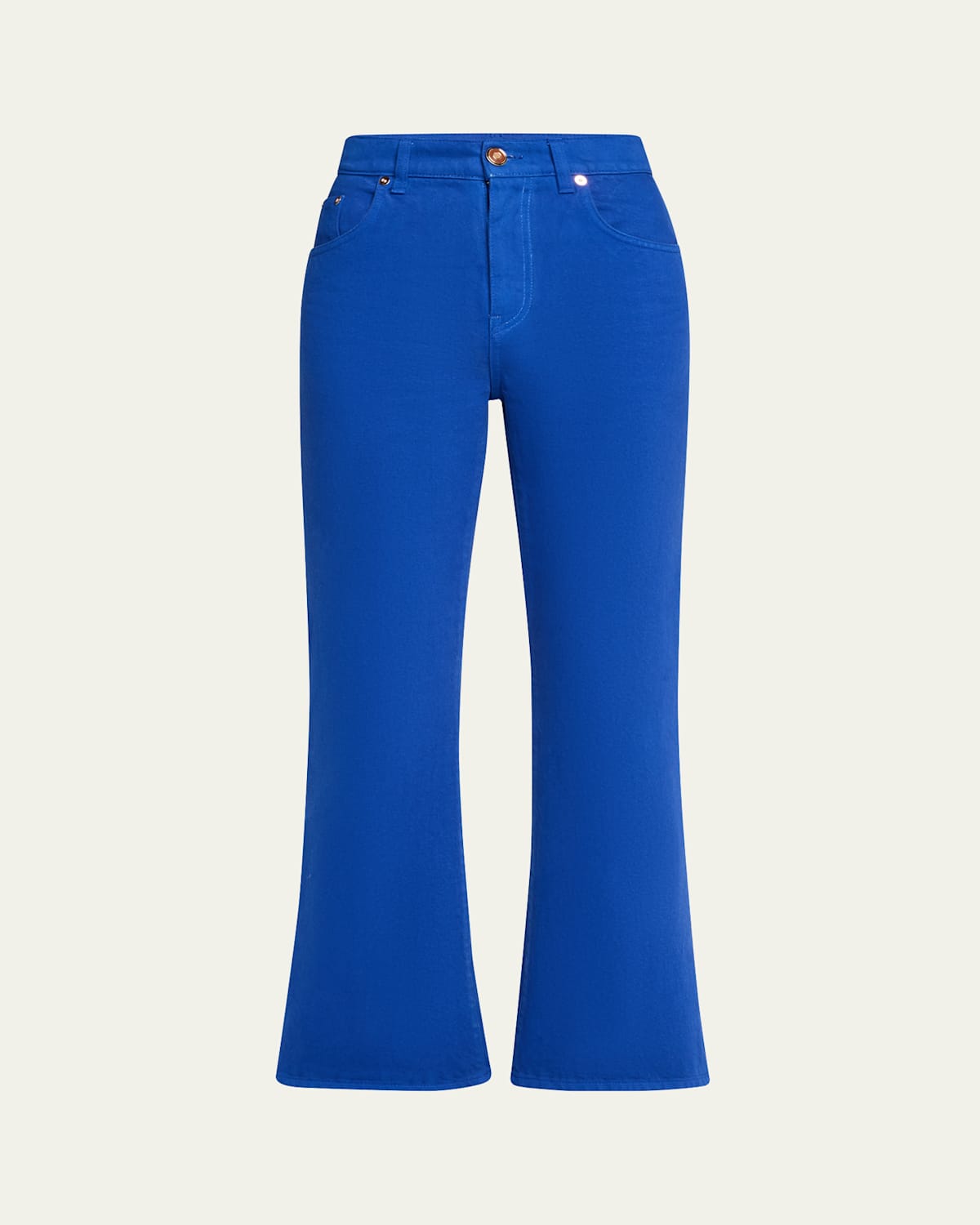 Gabriela Hearst Willa Long Bootcut Jeans In Blue