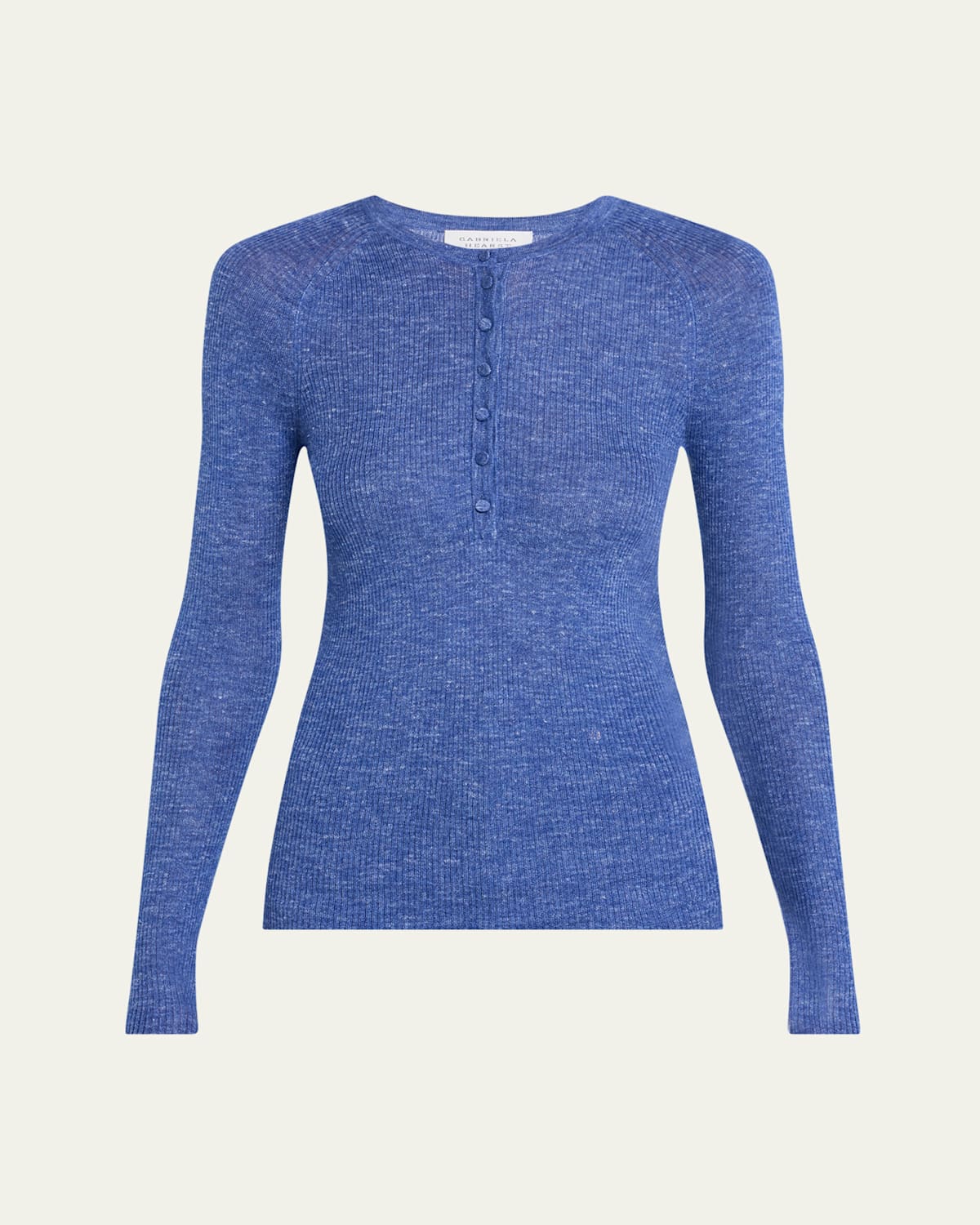 Gabriela Hearst Anges Cashmere Rib Henley Sweater