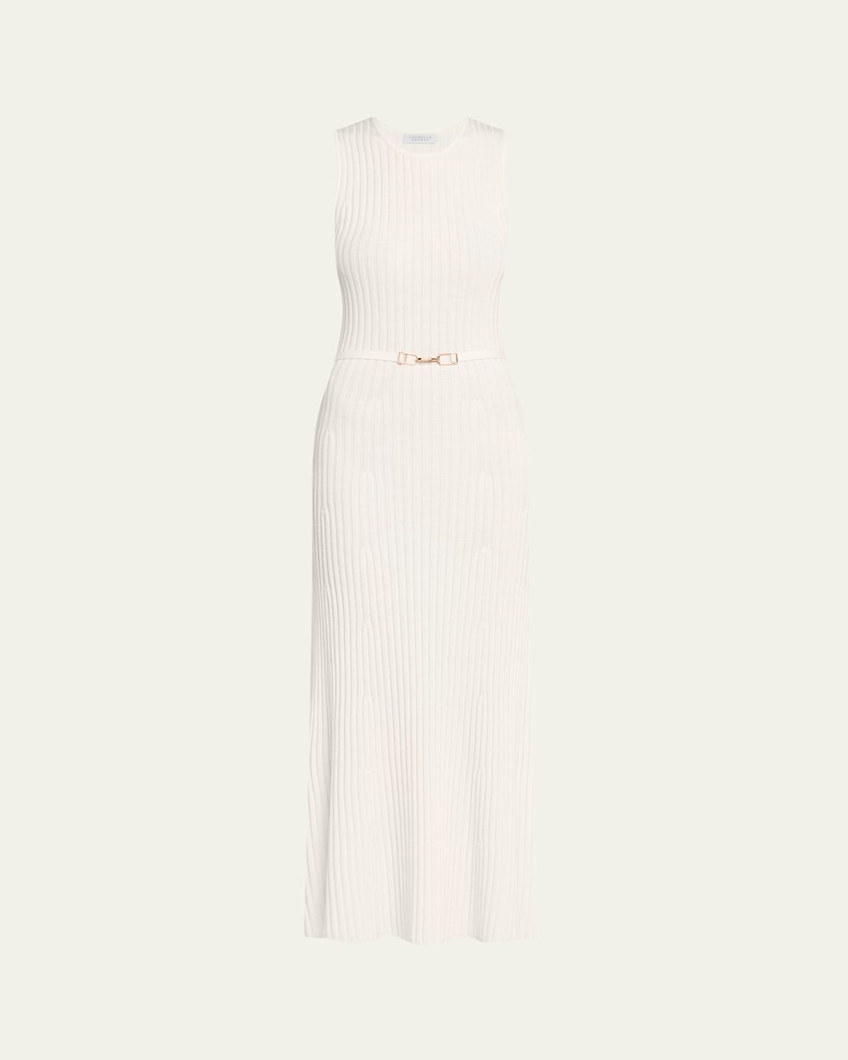 Gabriela Hearst Meier Belted Cashmere Rib Midi Dress