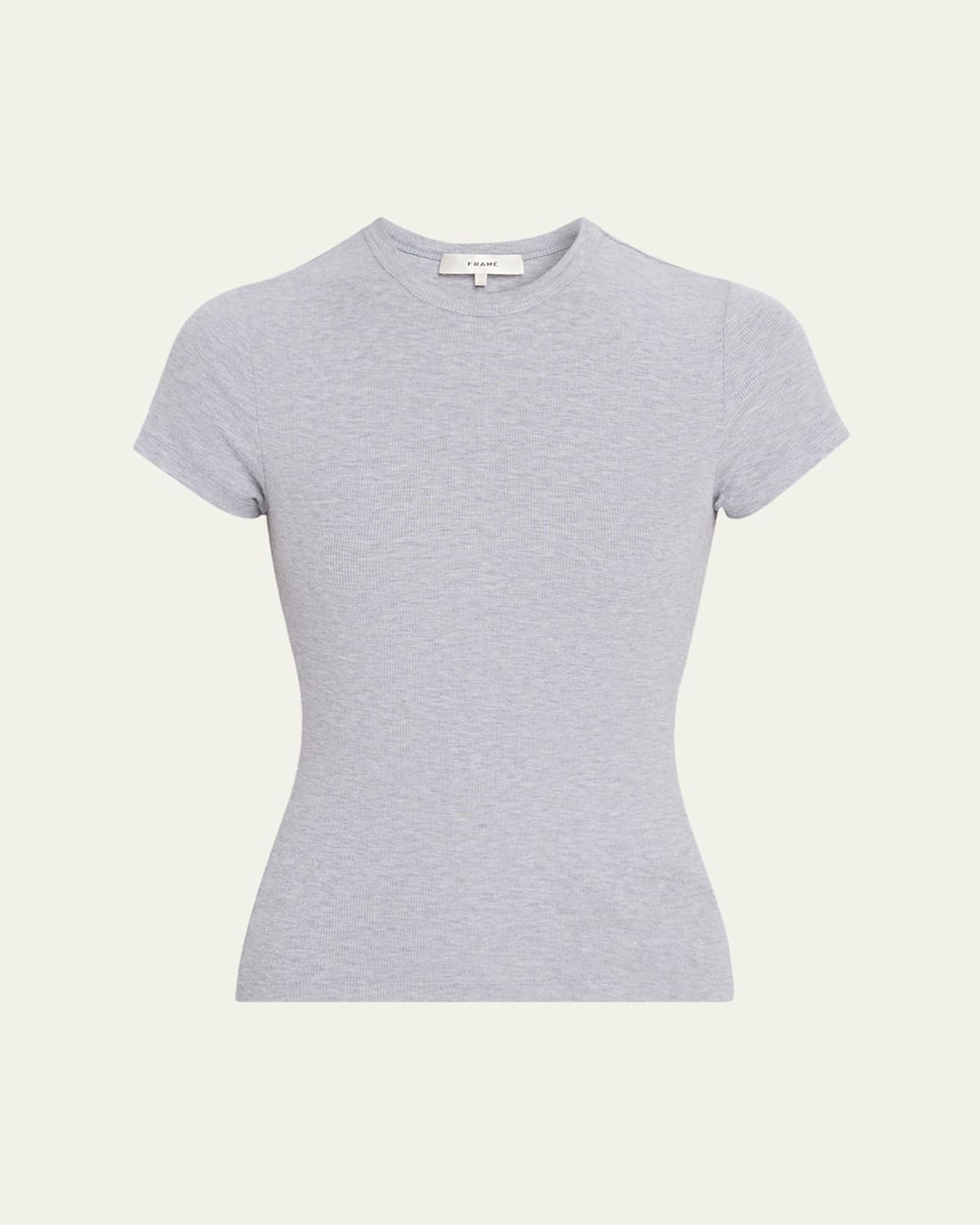 Frame The Rib Baby Tee In Gray