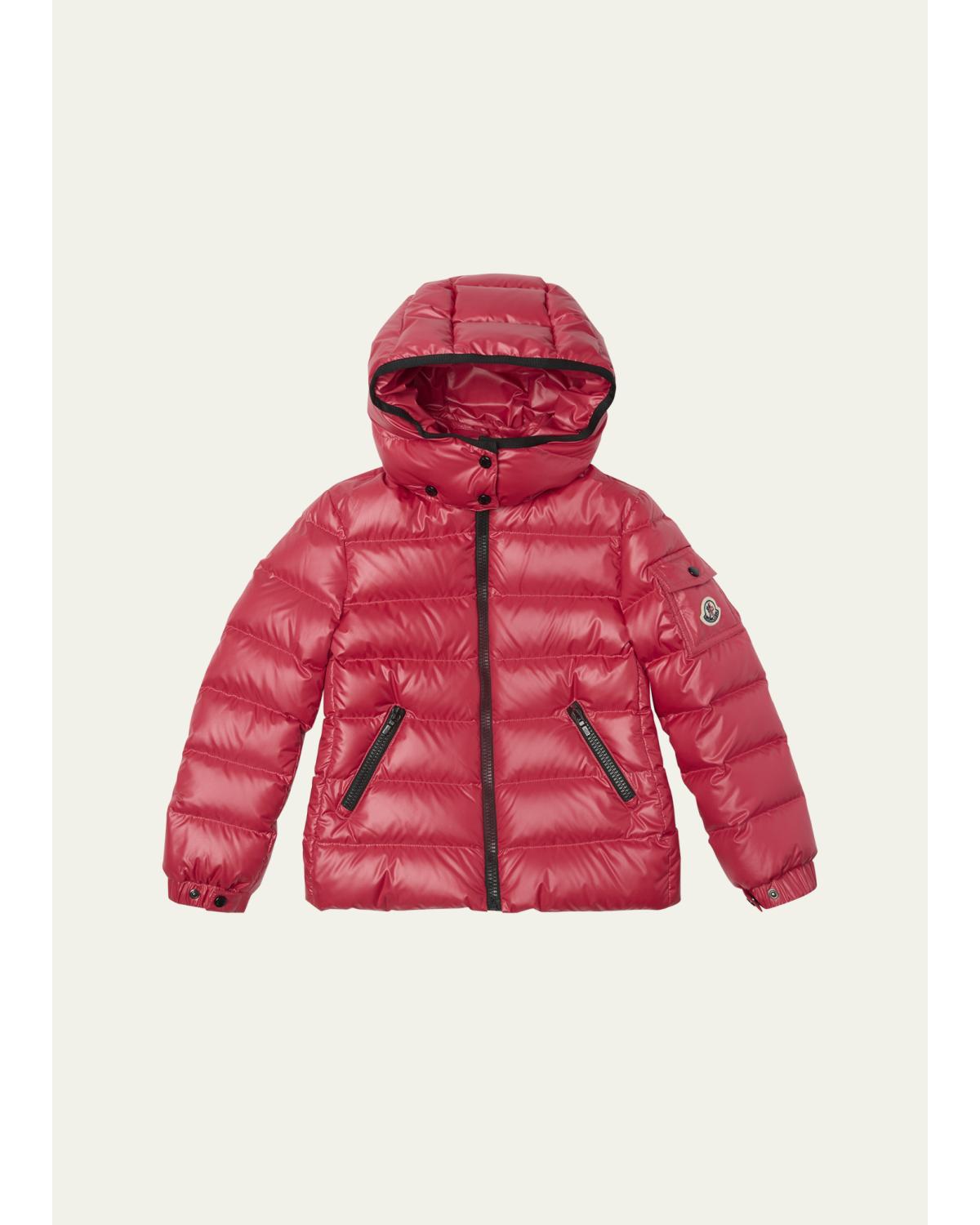 Girl's Bady Short Hooded Down Puffer Jacket, Size 4-14