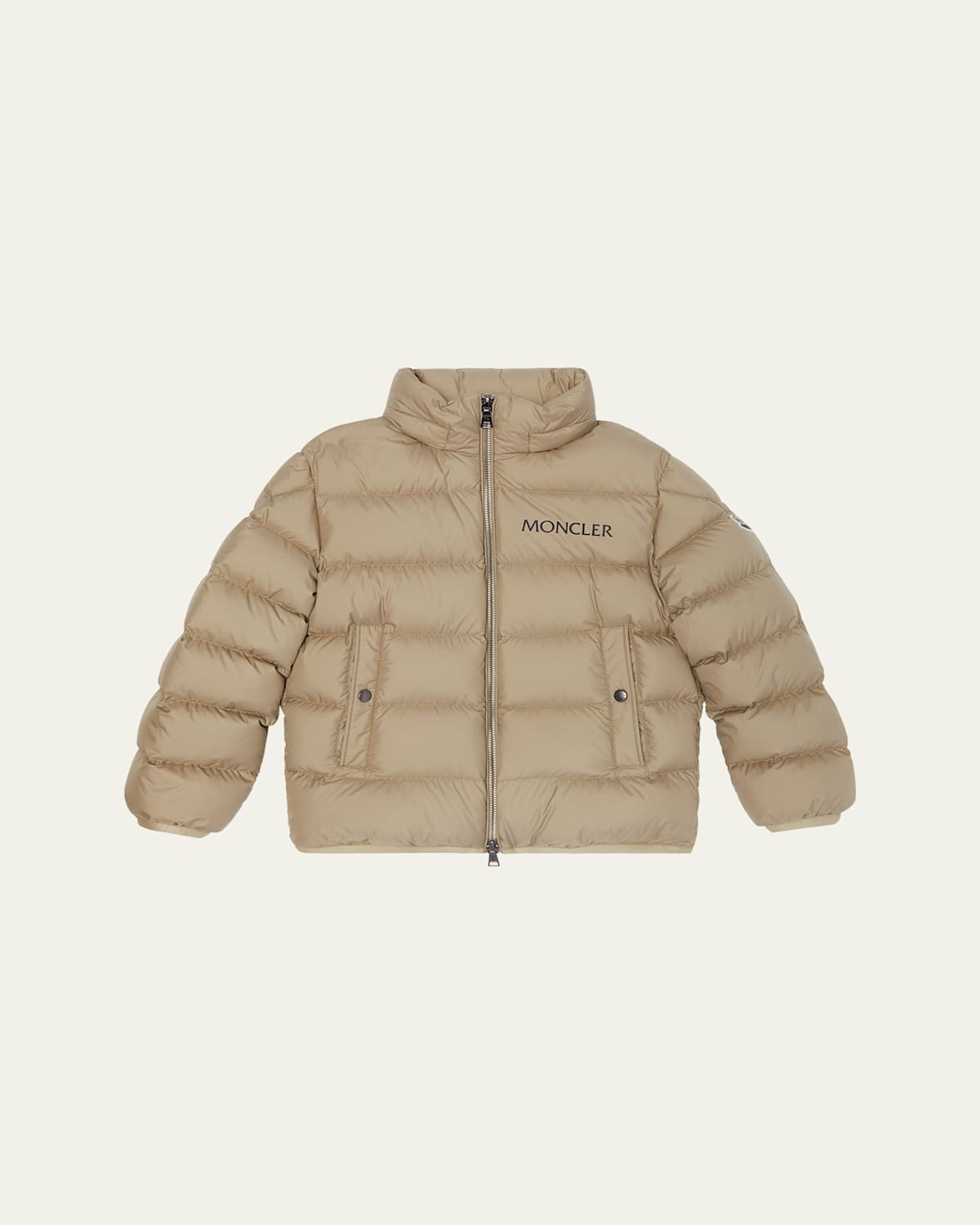 Moncler Boy's Bajan Airsoft Hooded Zip-front Down Jacket