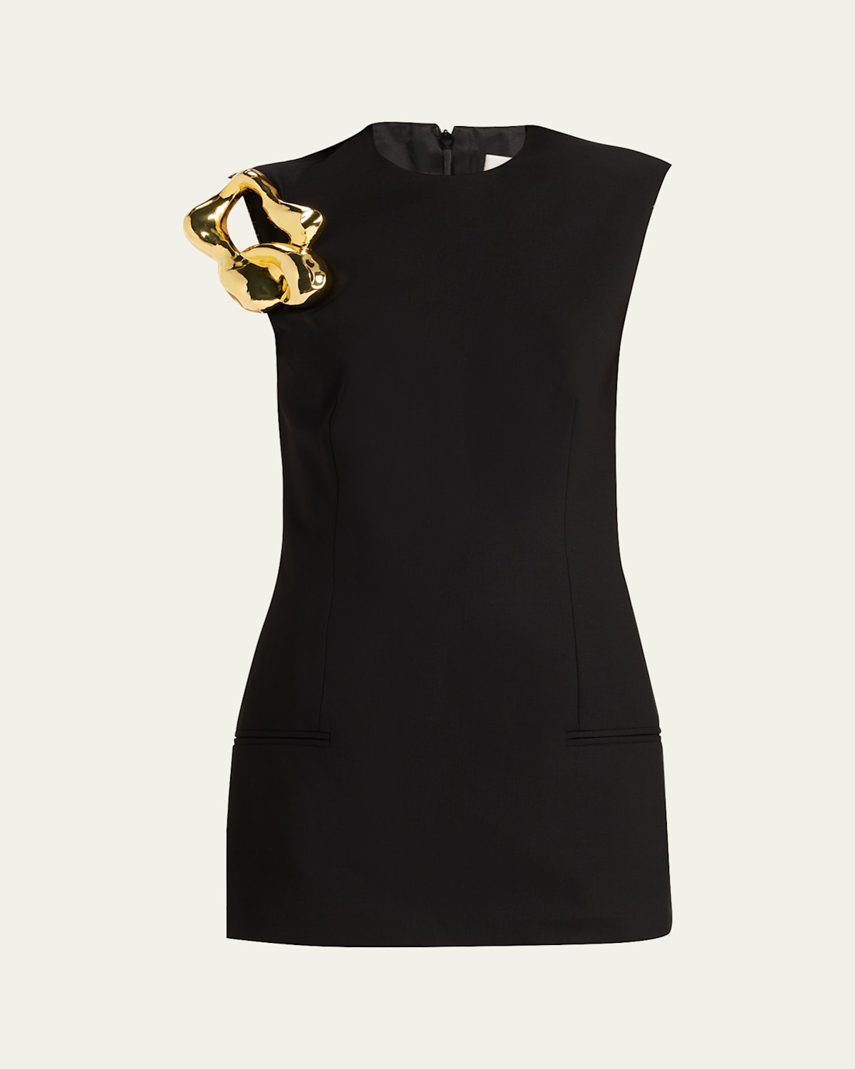 Christopher Esber Sculptured Corsage Tailored Mini Dress In Black