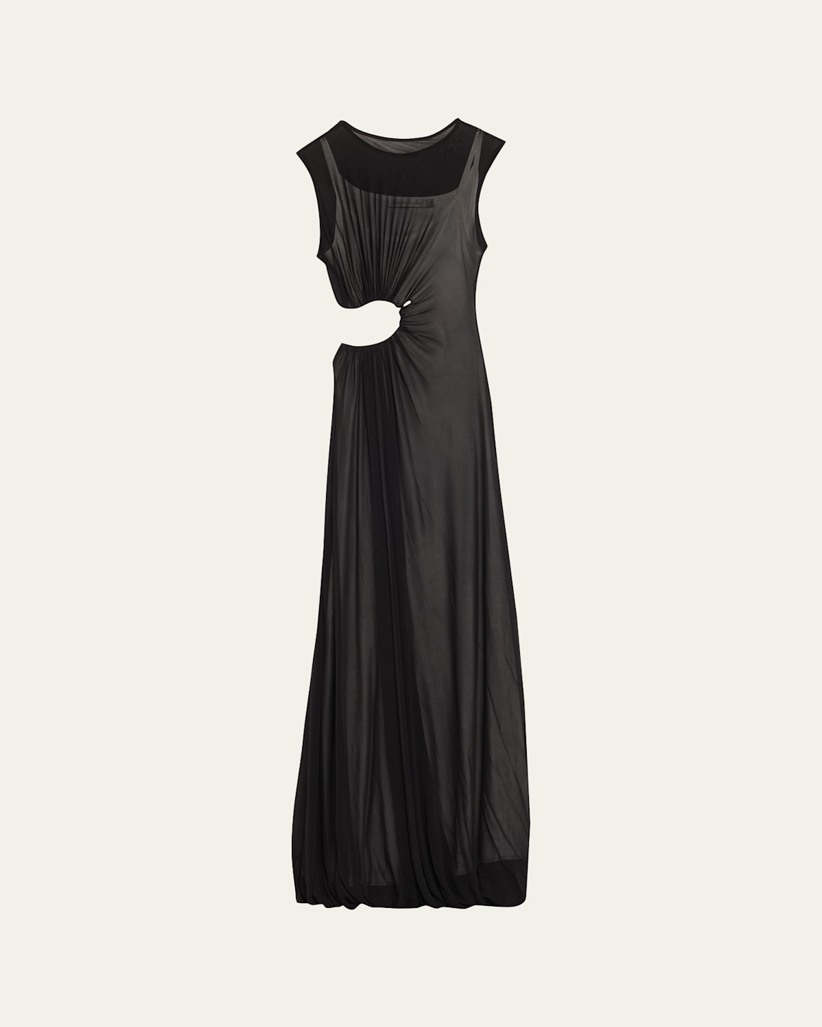 Christopher Esber Embellished Cutout Layered Stretch-jersey Maxi Dress In Black