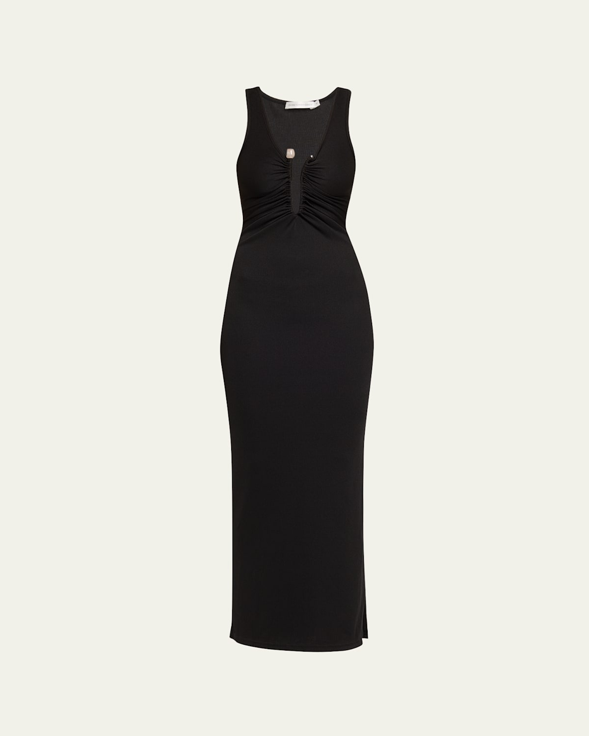 Christopher Esber Crystal-embellished Ruched Stretch-jersey Maxi Dress In Black