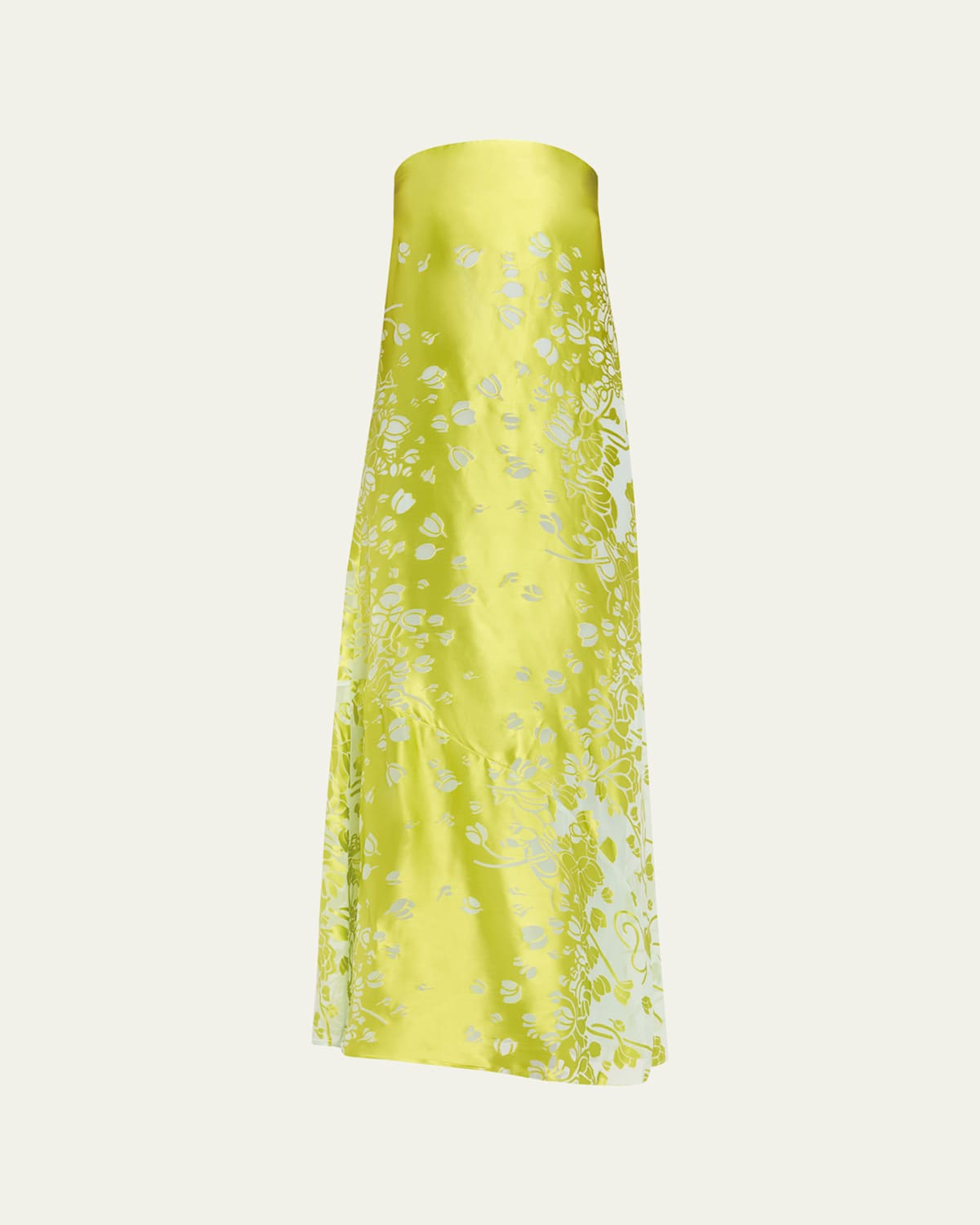 Christopher Esber Strapless Burnout Maxi Dress In Yellow