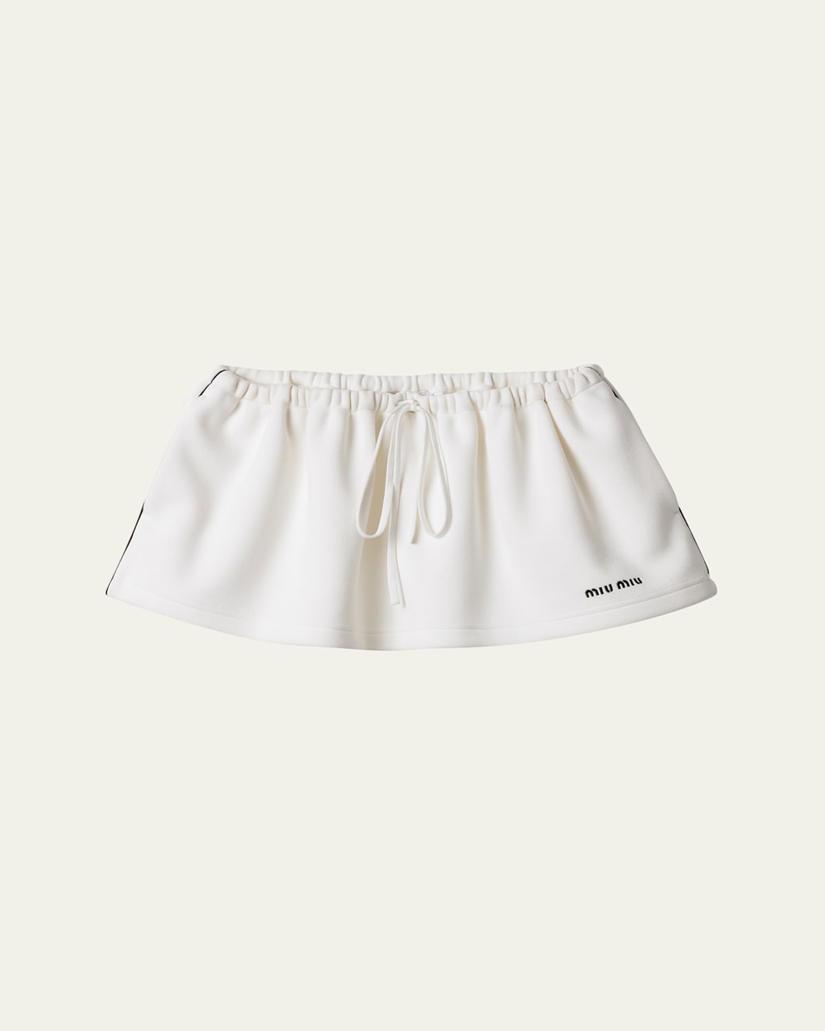 Miu Miu Piquet Mini Skirt In White