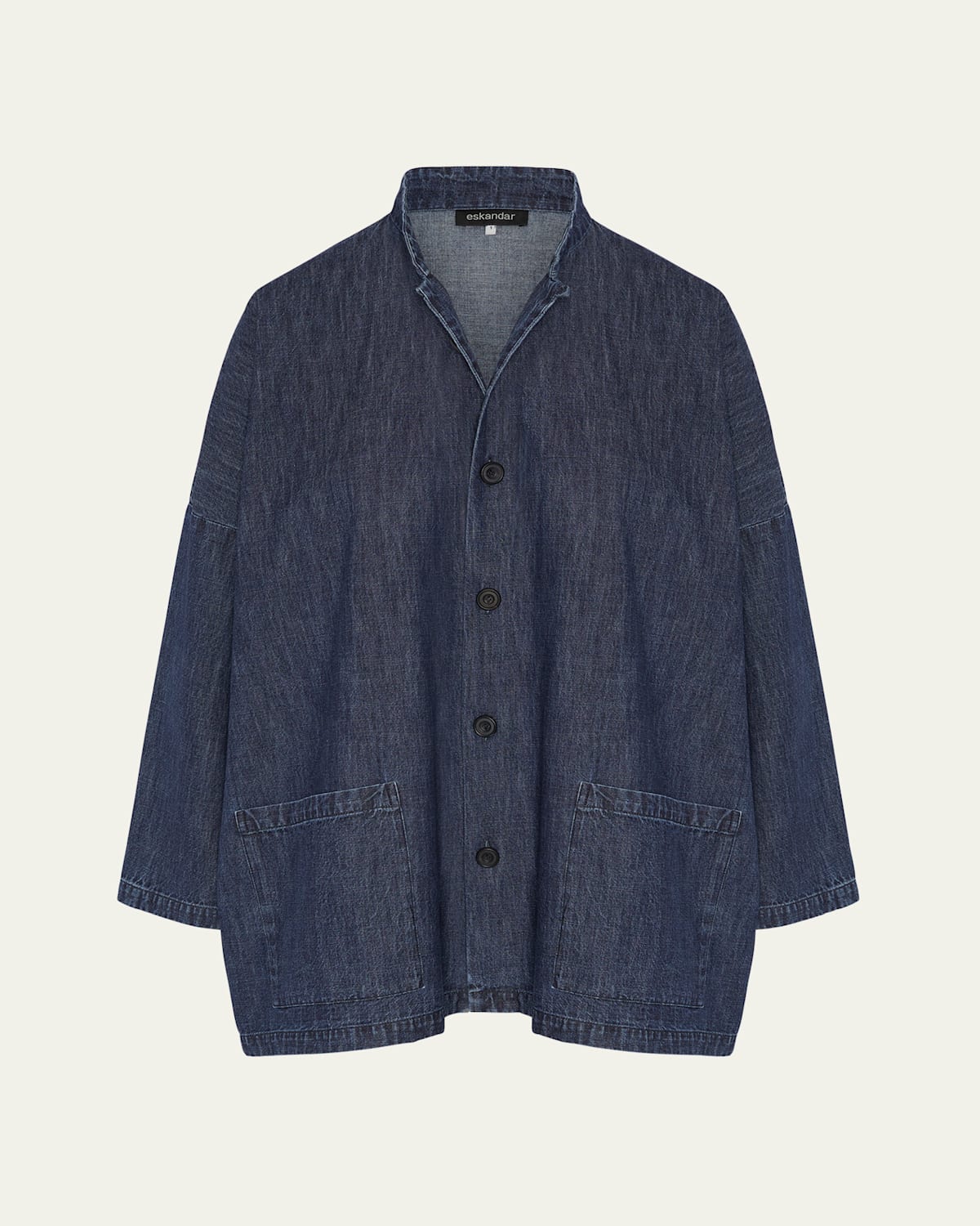 Wide Longer Back Mandarin Jacket (Long Length)