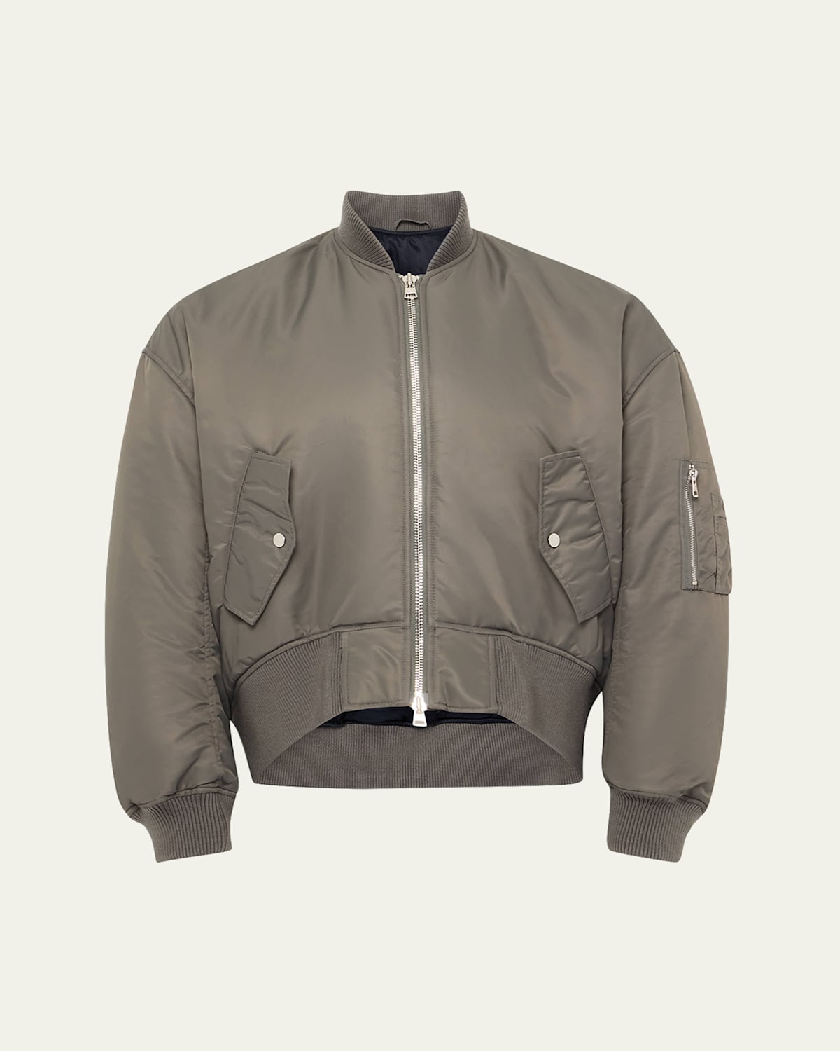 Jw Anderson Men's Oversized Bomber Jacket In Gray