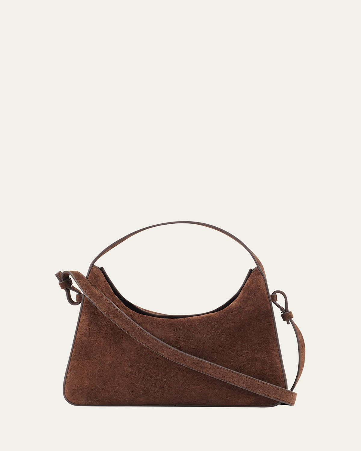 Soft Baguette Calfskin Suede Crossbody Bag
