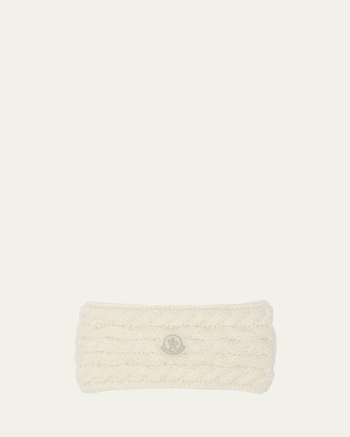 Moncler Cable-knit Headband In Brown