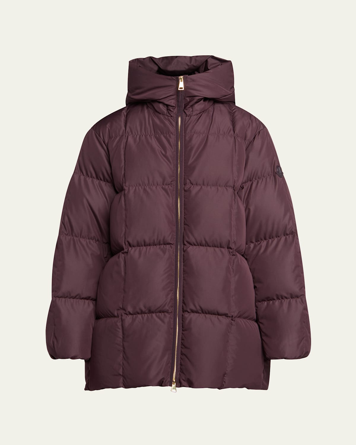 Moncler Darbon Oversized Hooded Down Jacket In Purple