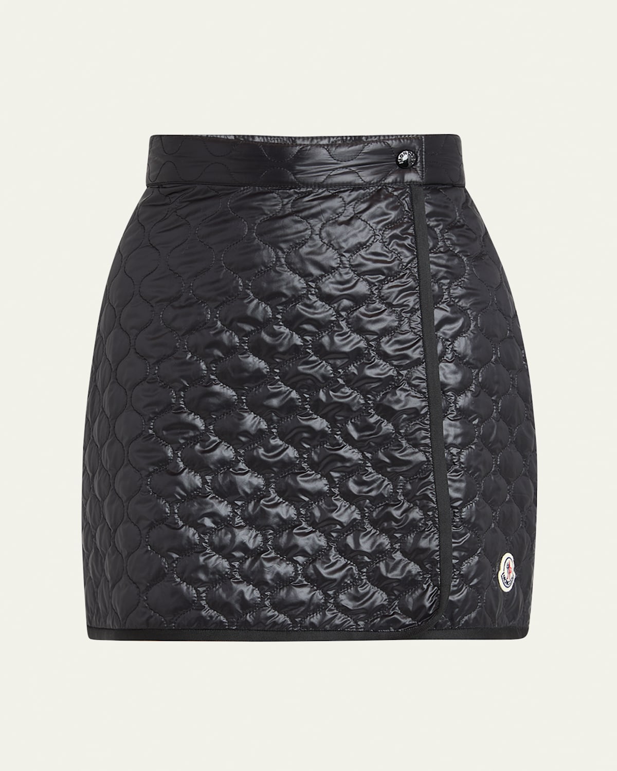 Moncler Geometric-quilted Padded Mini Skirt In Black