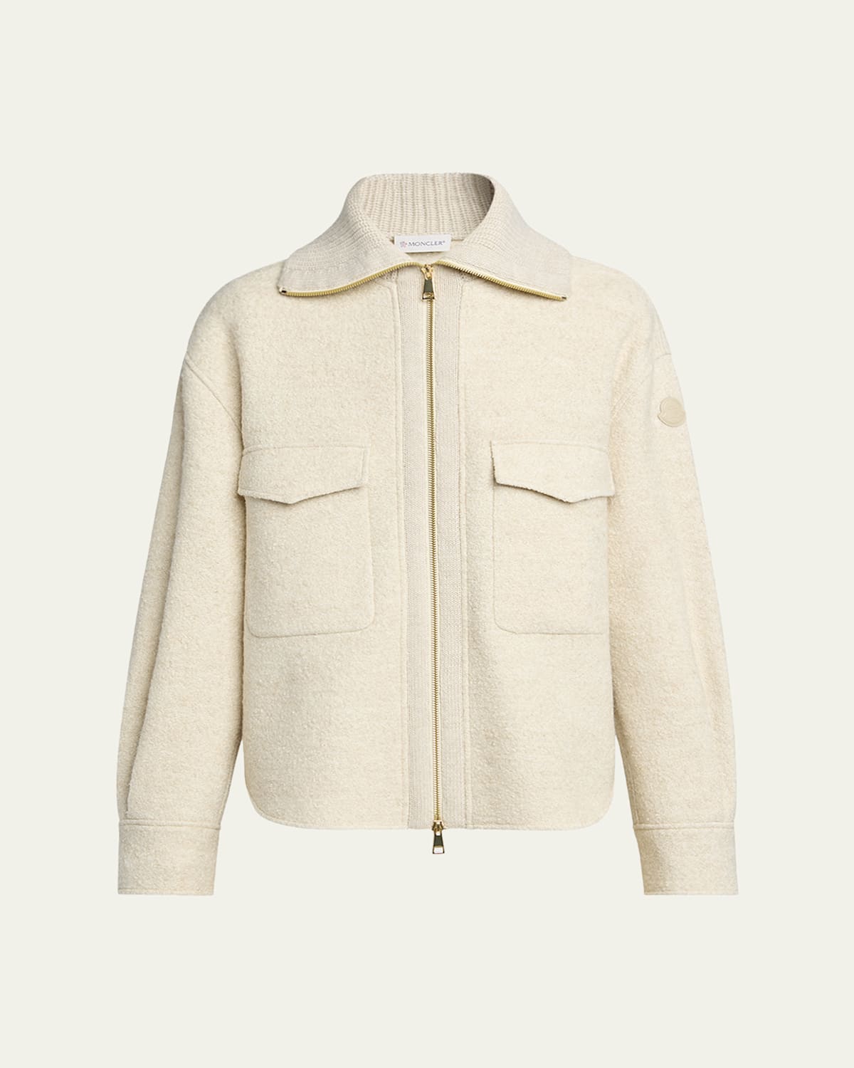 Moncler Wool Knit Shirt Jacket