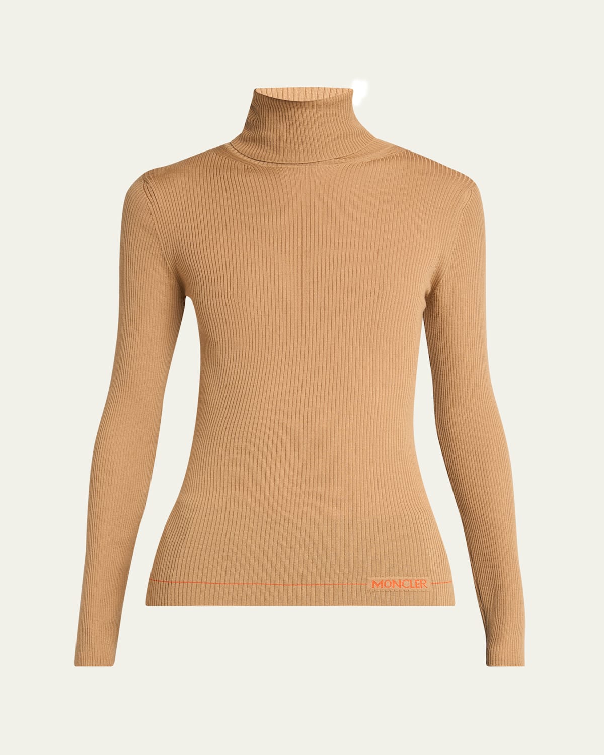 Moncler Wool Turtleneck Sweater In Nude