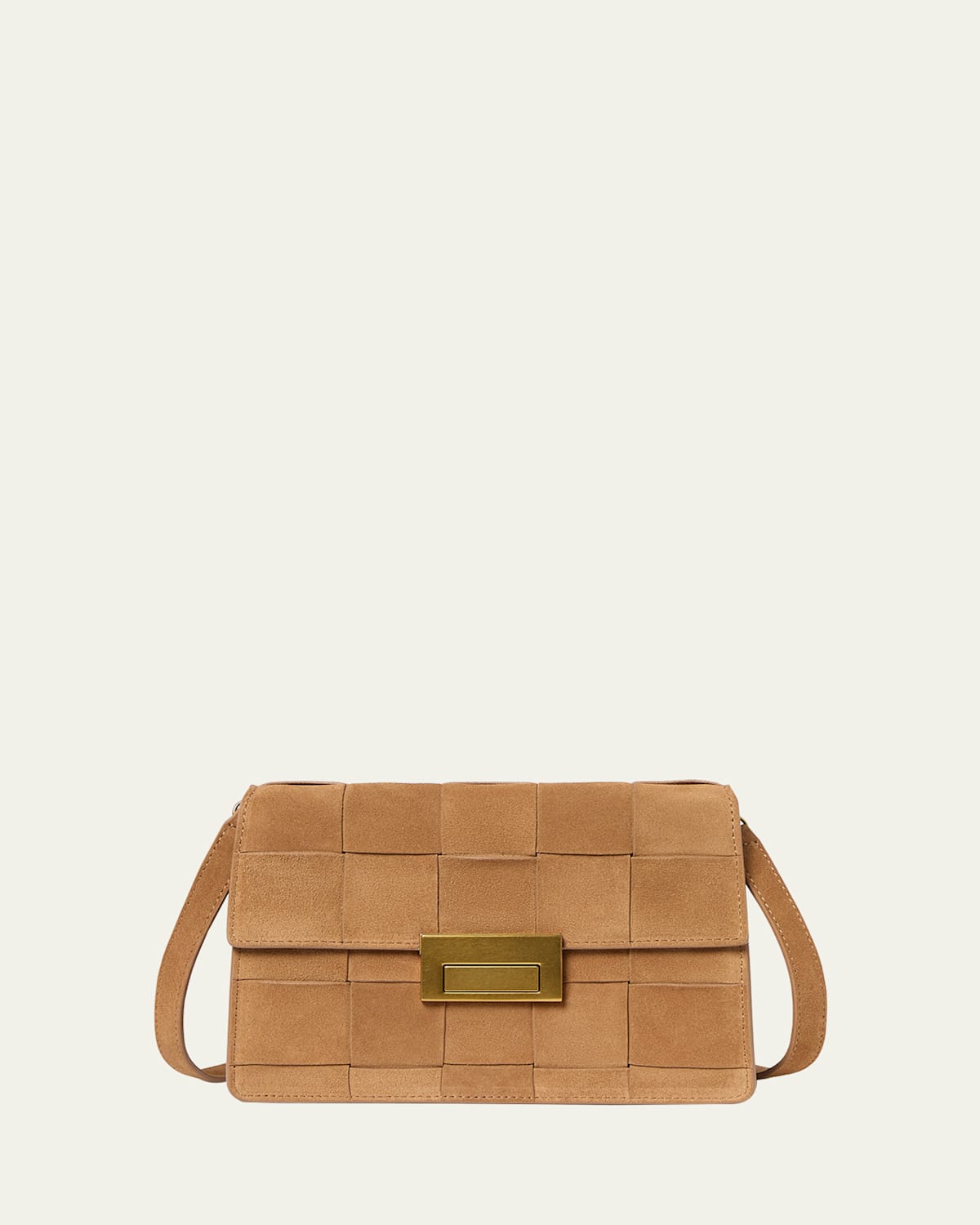 Delphine Woven Suede Crossbody Bag